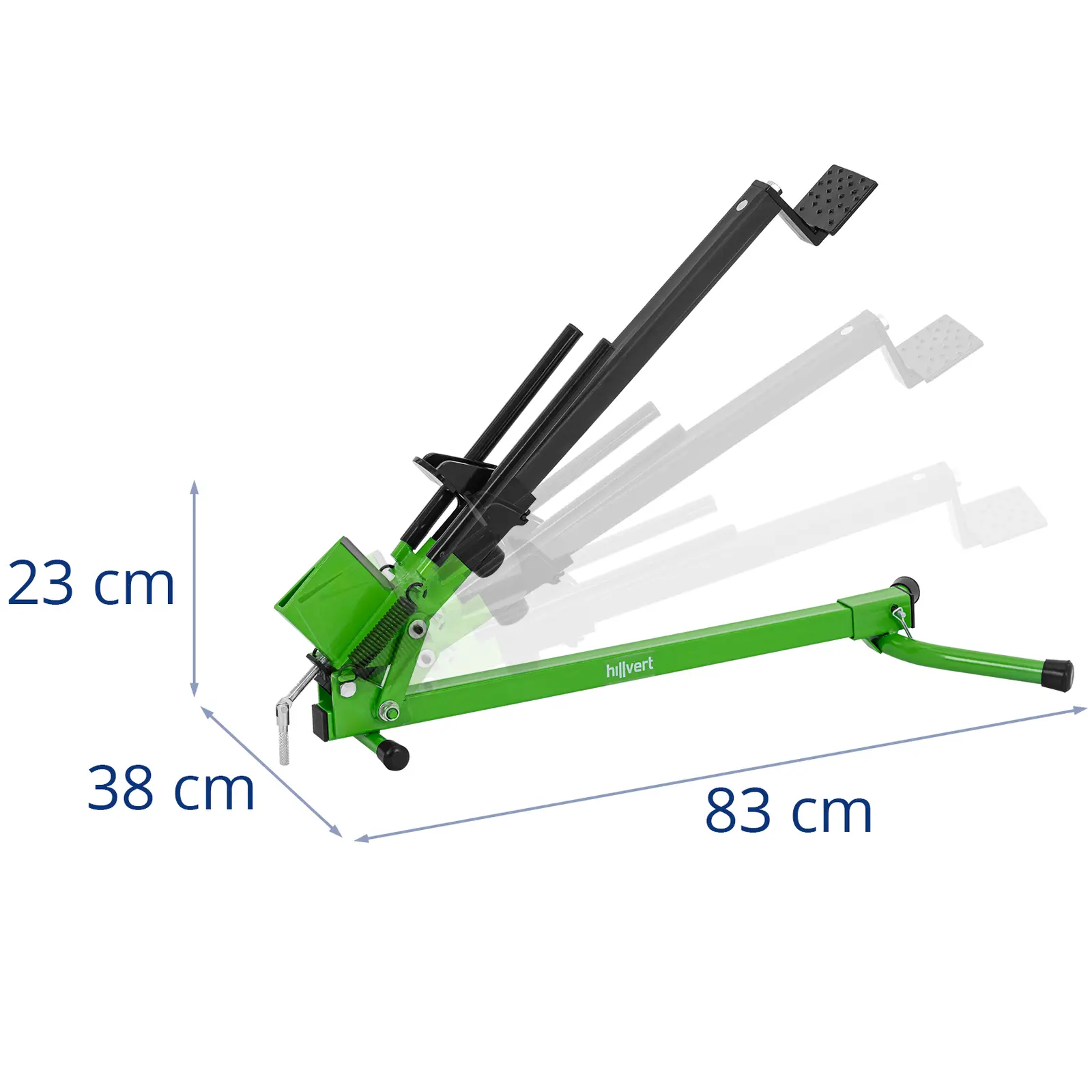 Astilladora con pedal - manual - 1,2 t - madera Ø 16,9 cm