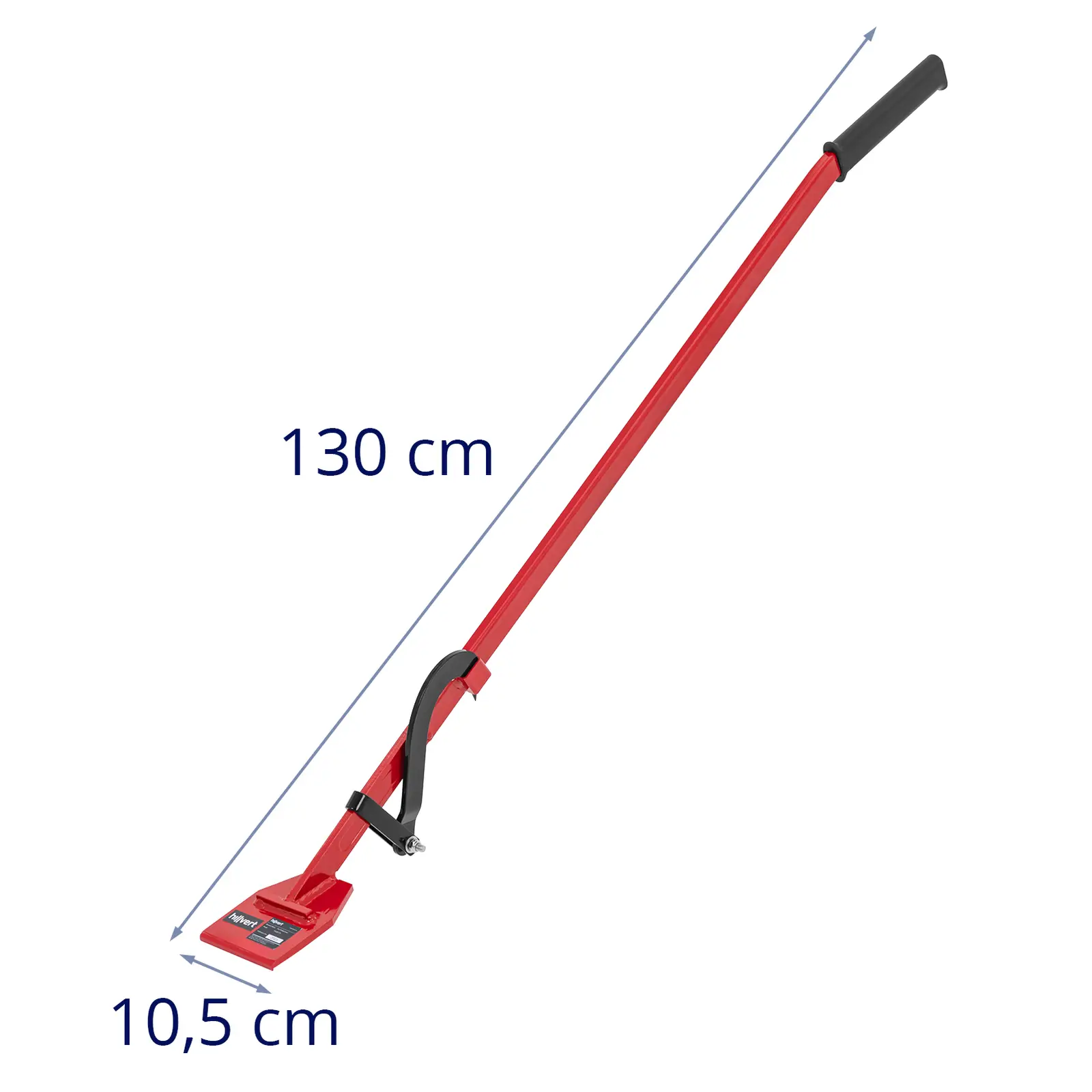 Dřevorubecká lopatka s otočným hákem - 130 cm - ocel / plast (Barva: Červená)