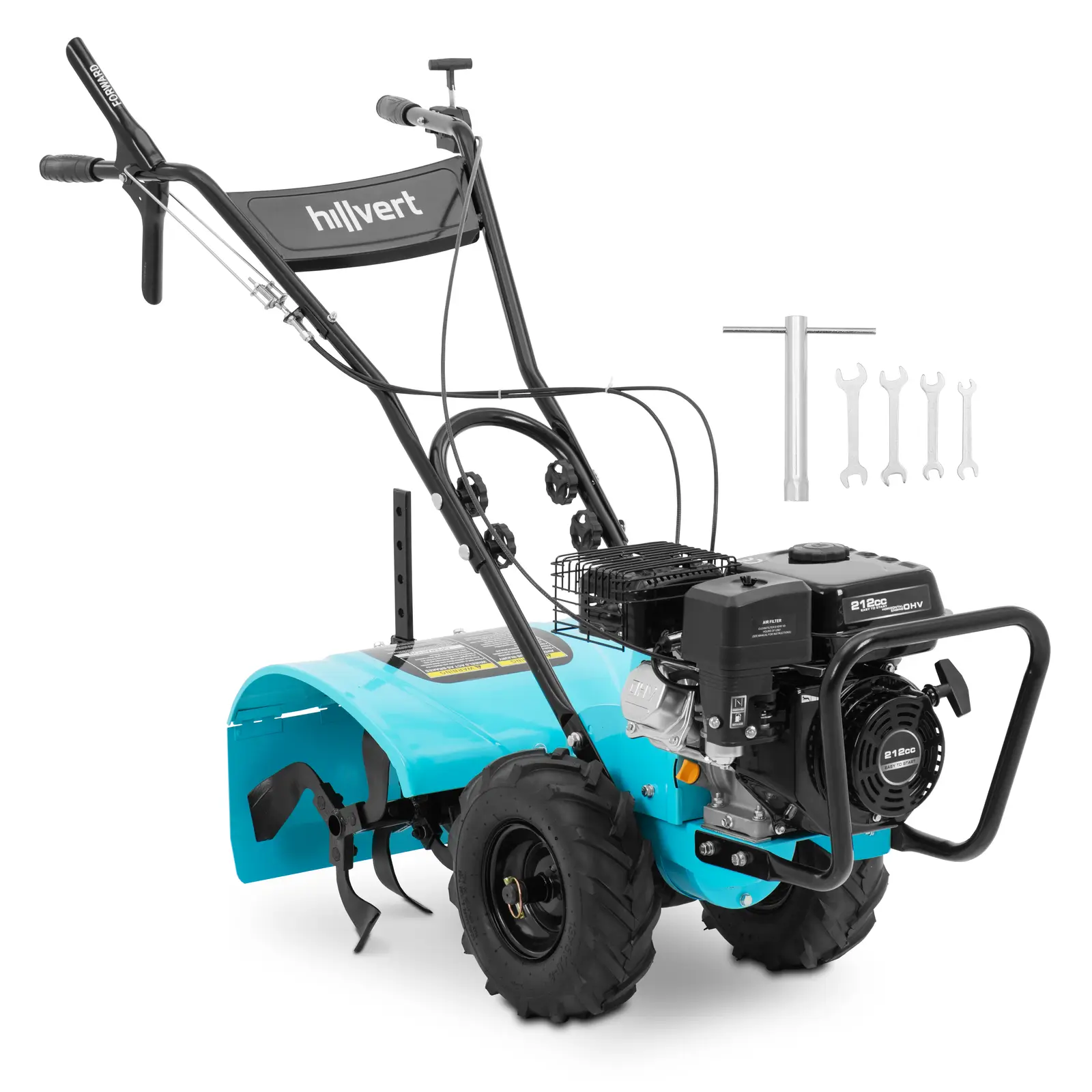 Benzinový motorový kultivátor - 7 k - 2 rychlosti (vpřed a vzad) - pracovní šířka 500 mm