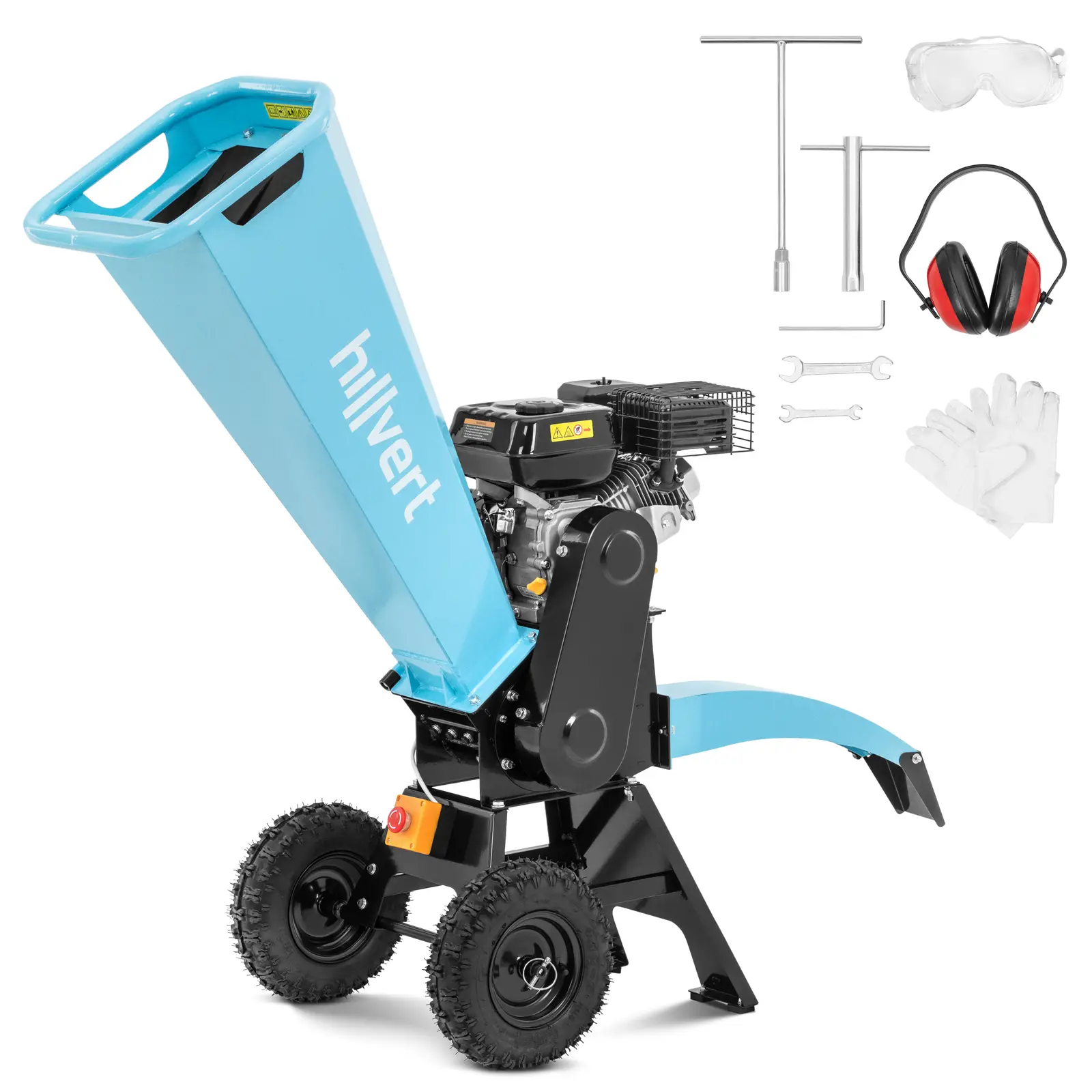 Broyeur de végétaux thermique - 7 CV - Ø 60 mm - Trémie de remplissage 245 x 248 x 935 mm