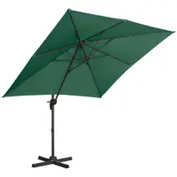 Hanging Umbrella - Green - 250 x 250 cm - Steel/Aluminium - Rotatable