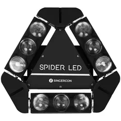 Moving head spider LED-valo - 9 LED-valoa - 100 W