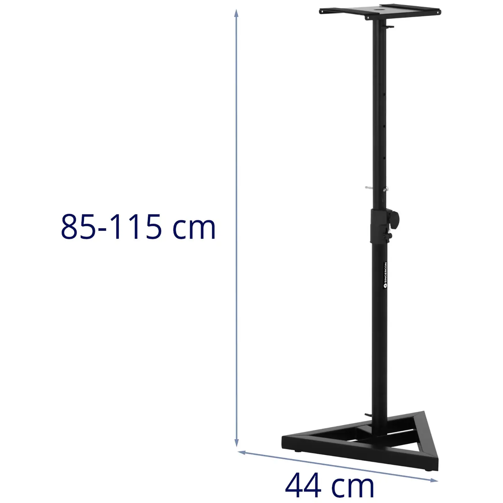 Högtalarstativ - 1 par - 40 kg - 83 till 115 cm