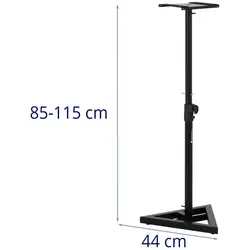 Luidsprekerstandaard - Vloerstandaard - 1 paar - tot 40 kg - 83 tot 115 cm