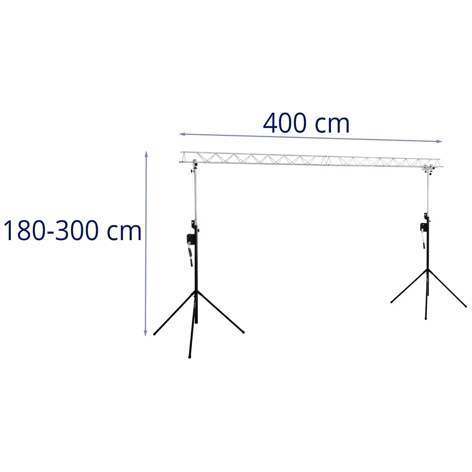 B-zboží Světelná rampa - do 100 kg - klikové stojany - 1,80 až 3 m - (Průměr nohou (v rozloženém stavu) [mm]: 1100 x 1100)