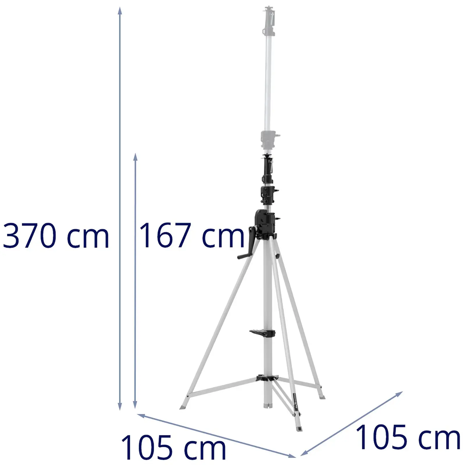 Soporte de luz - hasta 50 kg - 1,67 - 3,7 m (Diámetro del pie (desplegado) [mm]: 1700)