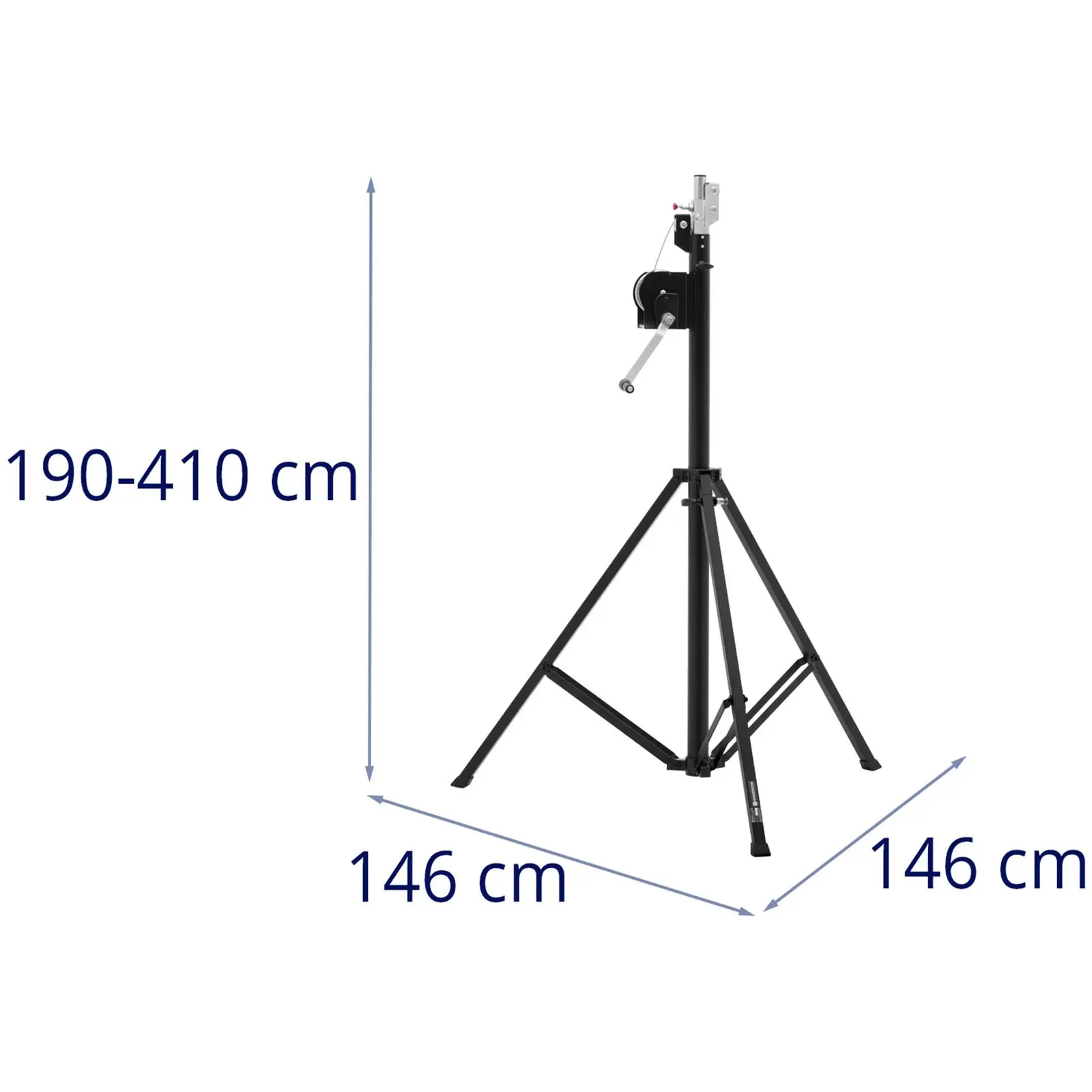 Ljusstativ - Upp till 80 kg - 1,9–4,1 m