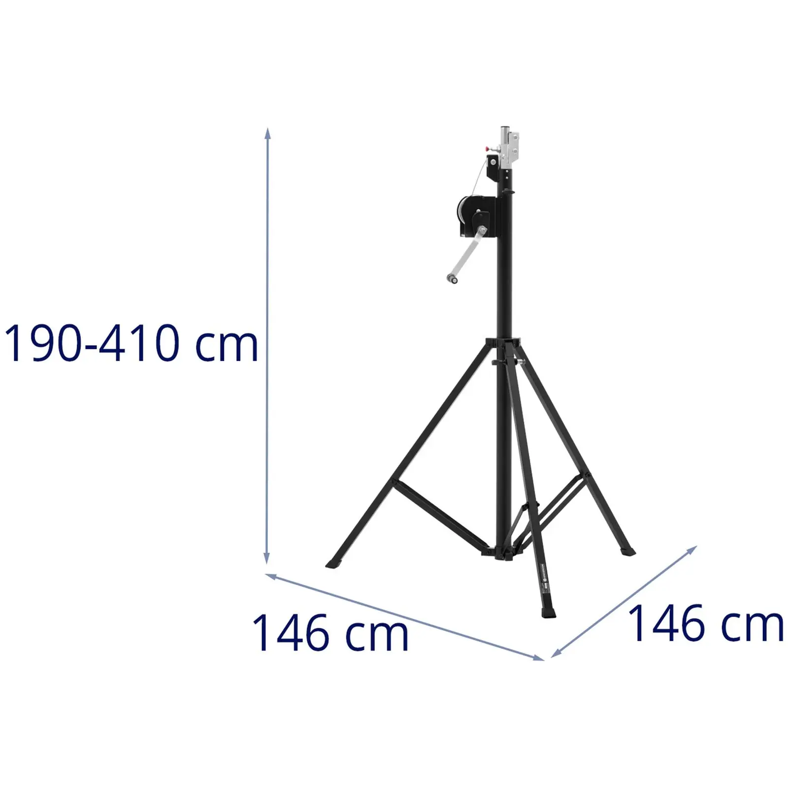 Stand de lumină - până la 80 kg - 1,9 - 4,1 m (Picioarele materiale: Nylon)