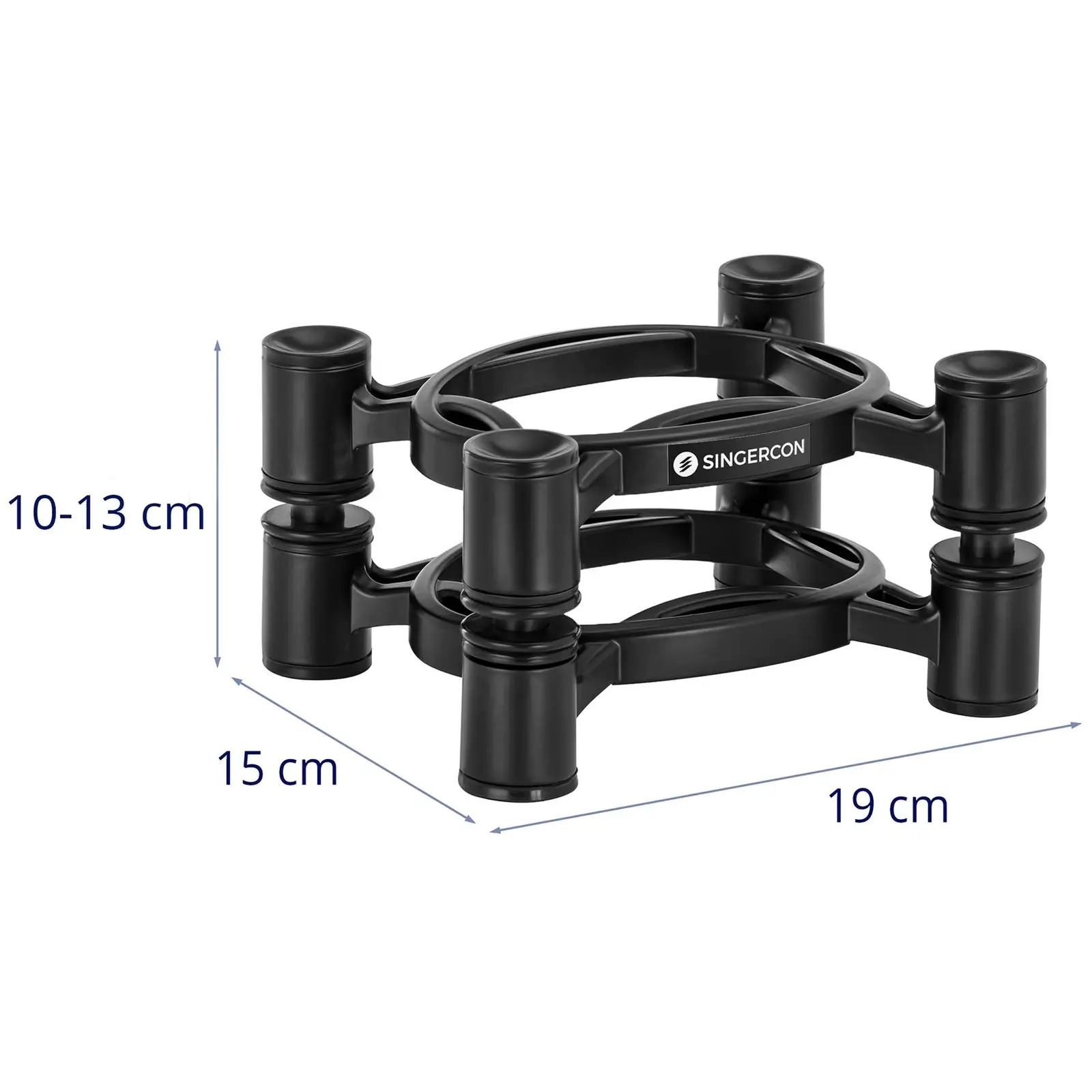 Stojan na reproduktory - do 10 kg - nastaviteľná výška 100 - 130 mm - možnosť naklonenia < 10°