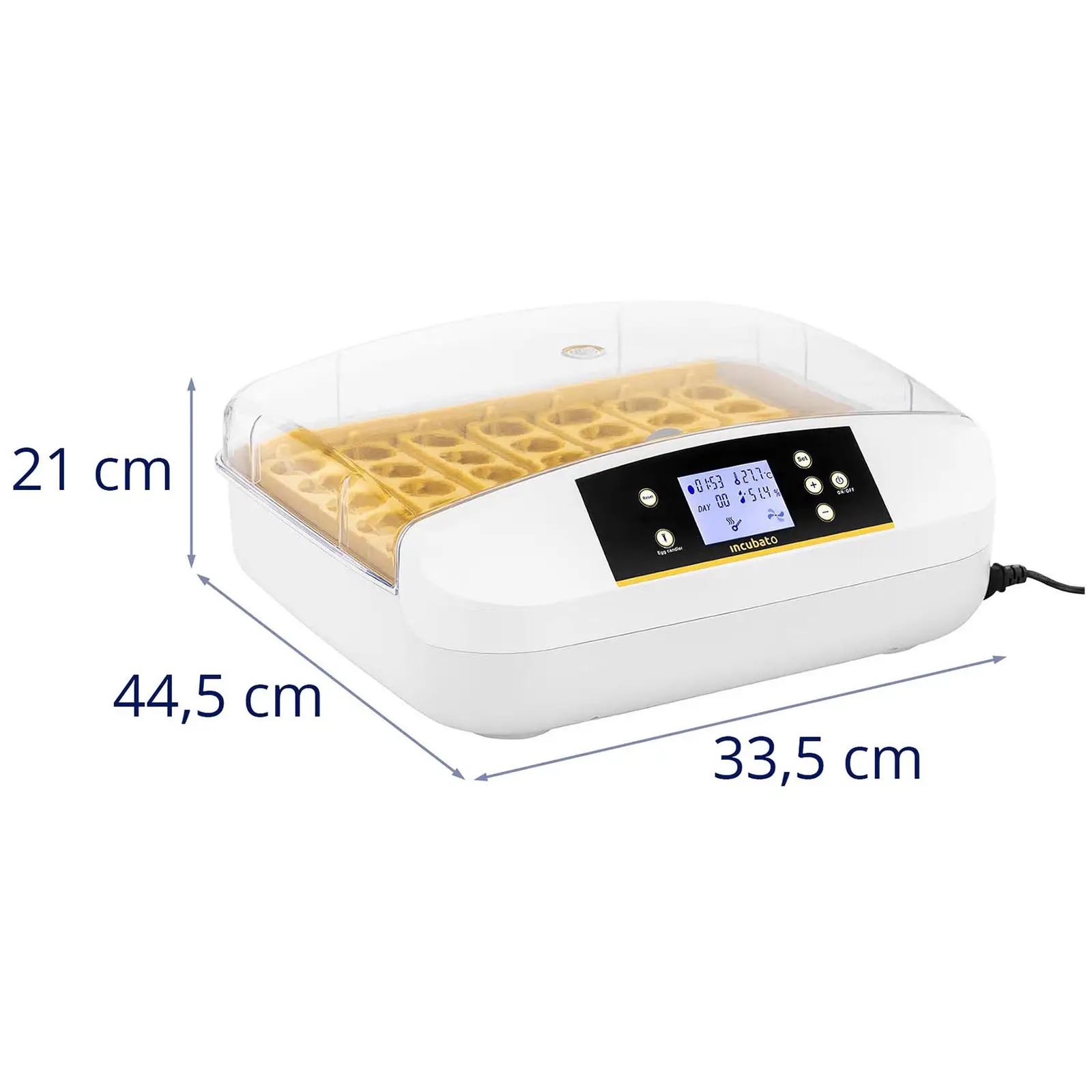 Couveuse à œufs - 42 œufs - Mire-œuf intégré- Entièrement automatique