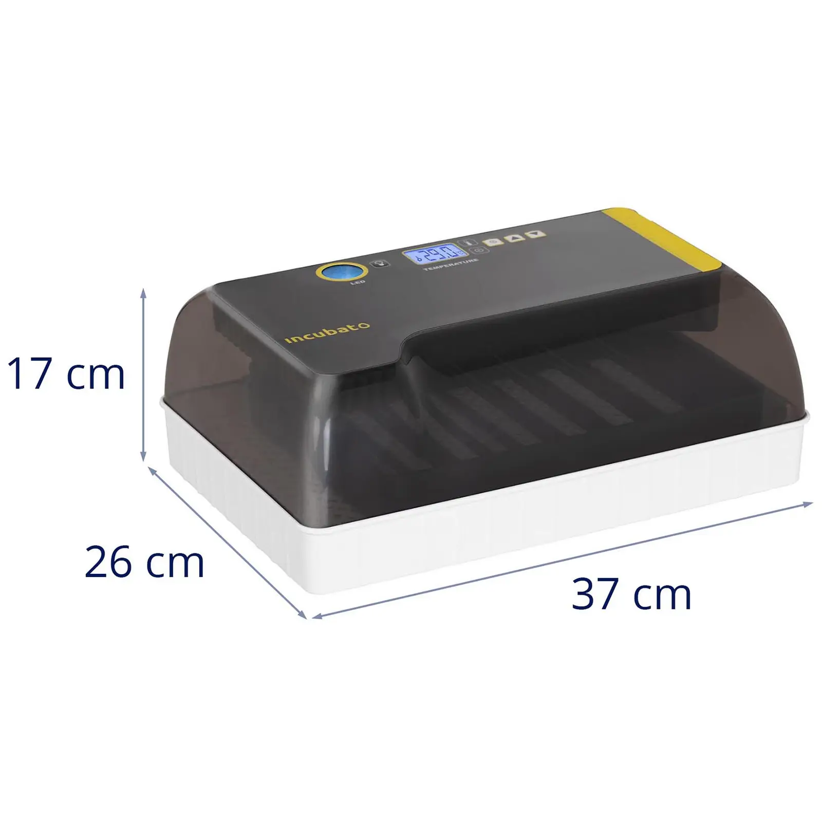 Umělá líheň - 12 vajec - integrovaná prosvěcovačka vajec (Materiál: Plast ABS)