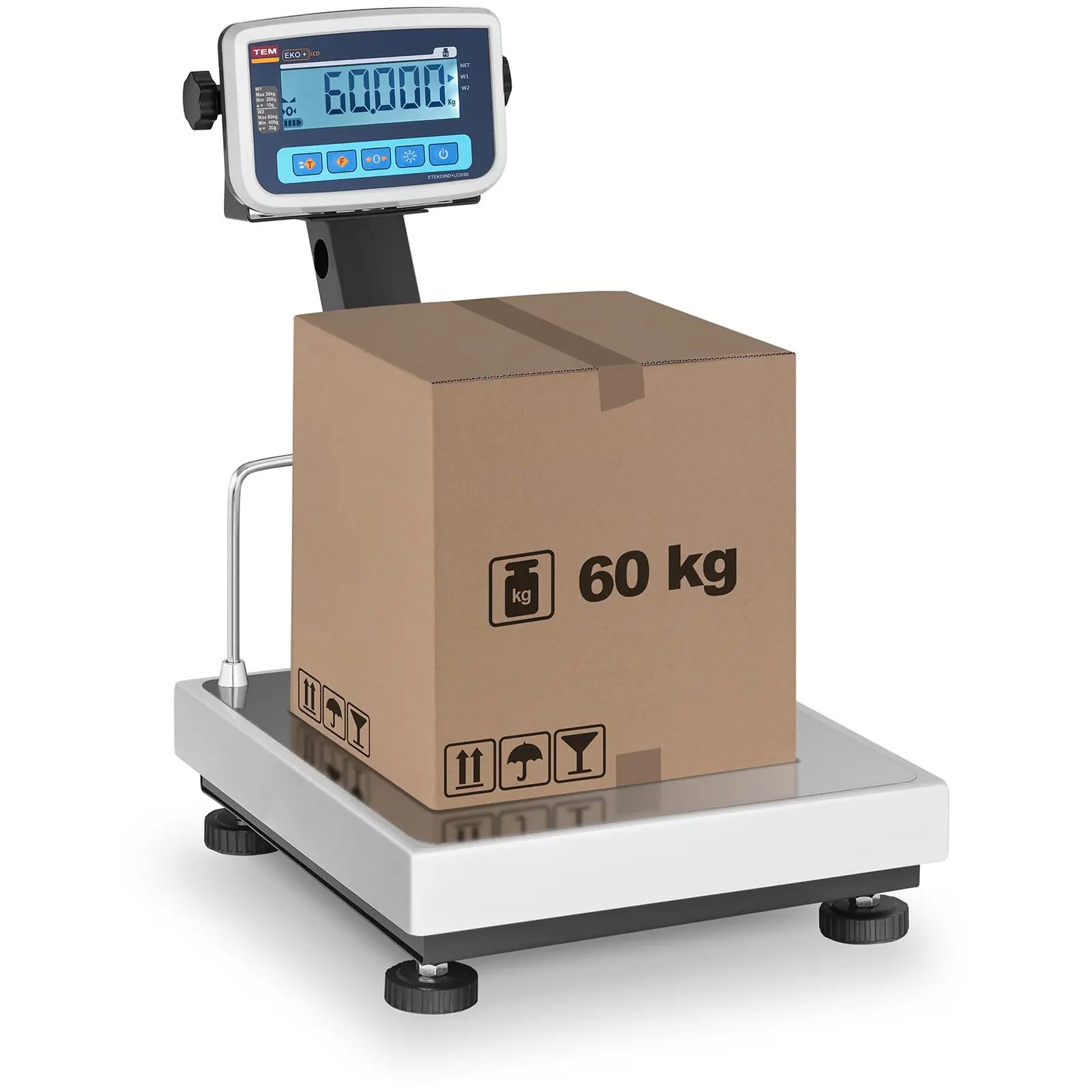 Plošinová váha - cejchovaná - 60 kg / 0,02 kg - 35 x 40 cm - LCD
