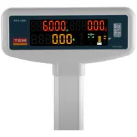 Balanza comercial con pantalla LED superior - calibrada - 3 kg/1 g - 6 kg/2 g