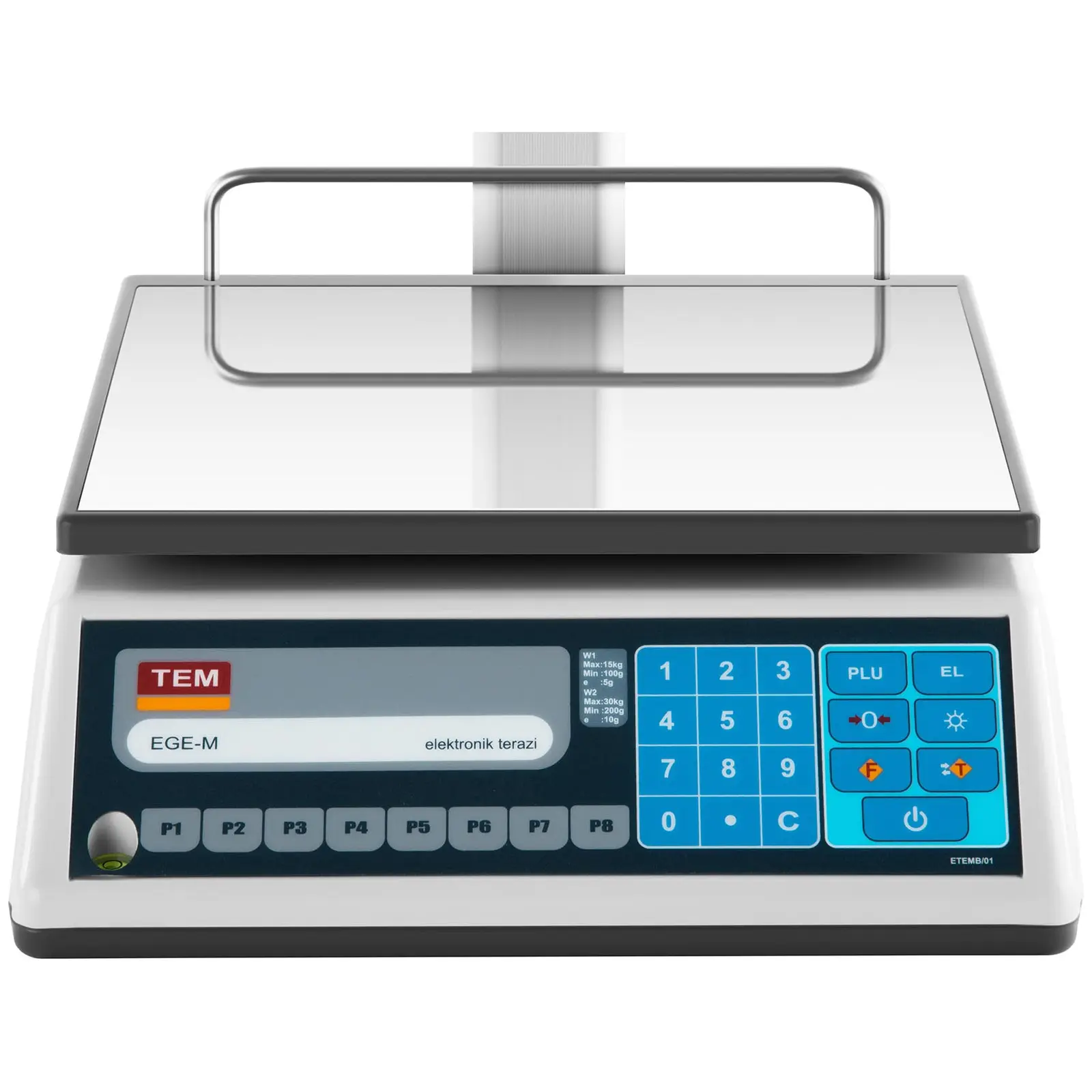 Price Scale with LED display - calibrated - 15 kg / 5g - 30 kg / 10 g