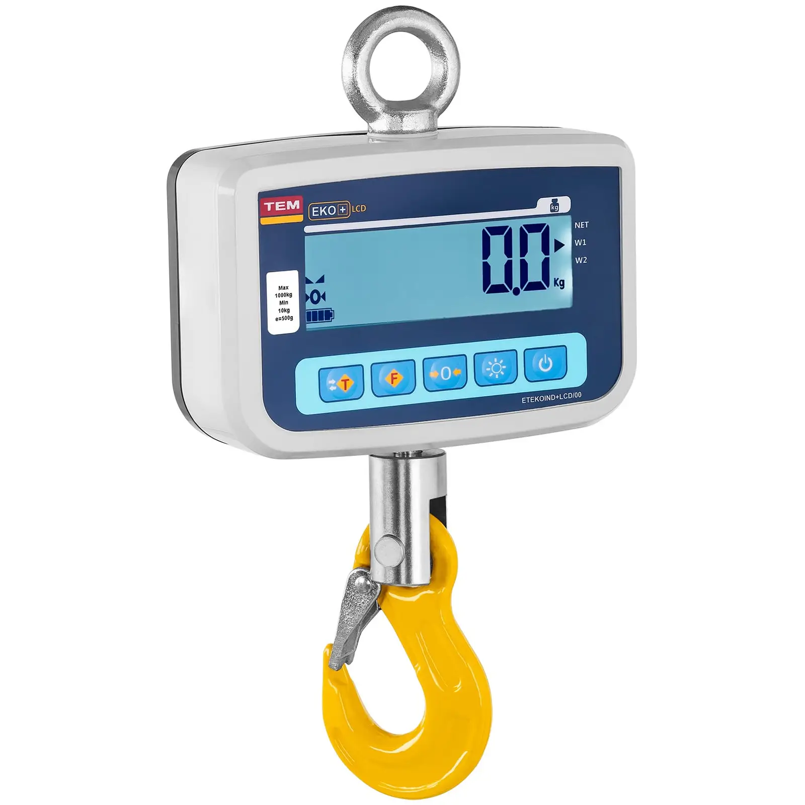 Jeřábová váha - cejchovaná - 1 000 kg / 0,5 kg - LCD - digitální - dálkové ovládání