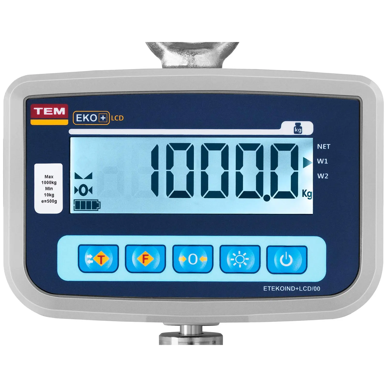 Jeřábová váha - cejchovaná - 1 000 kg / 0,5 kg - LCD - digitální - dálkové ovládání (Tárování: Ano)