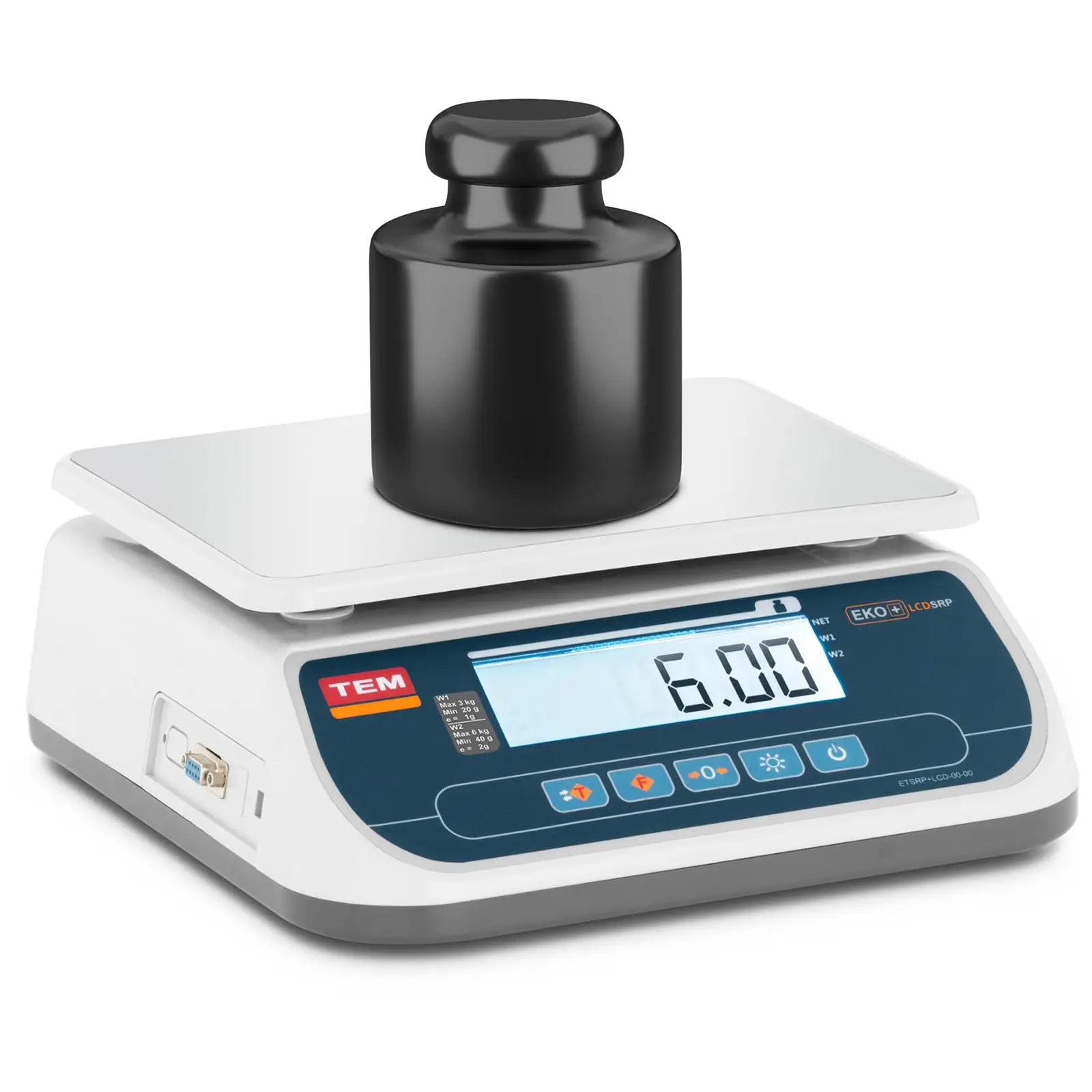 Bench Scale - certified - 6 kg / 2 g - 21 x 28 cm - LCD