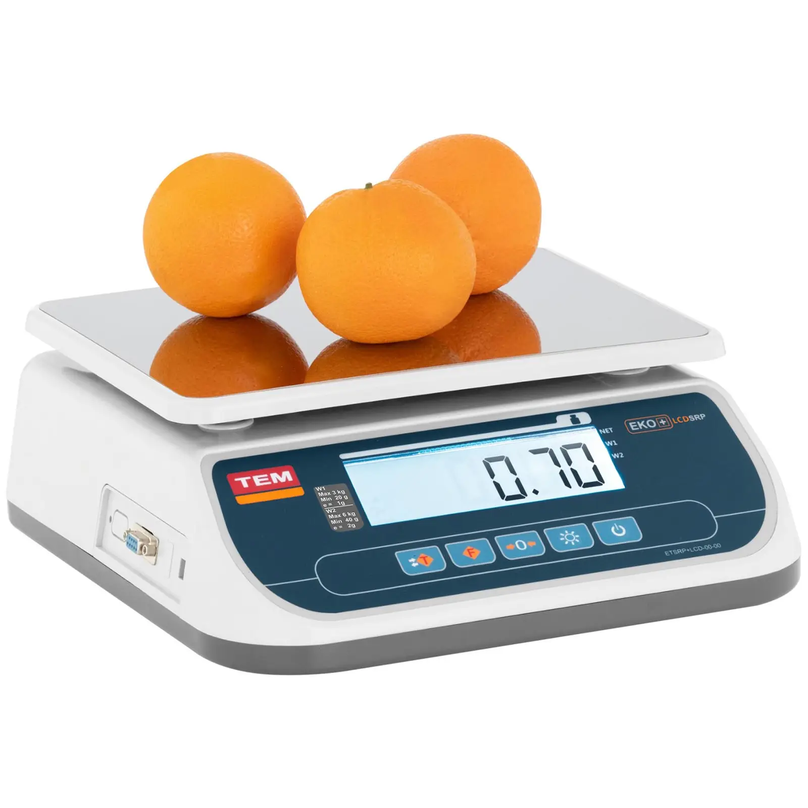 Asztali mérleg - hitelesített - 6 kg/2 g - Dual LCD