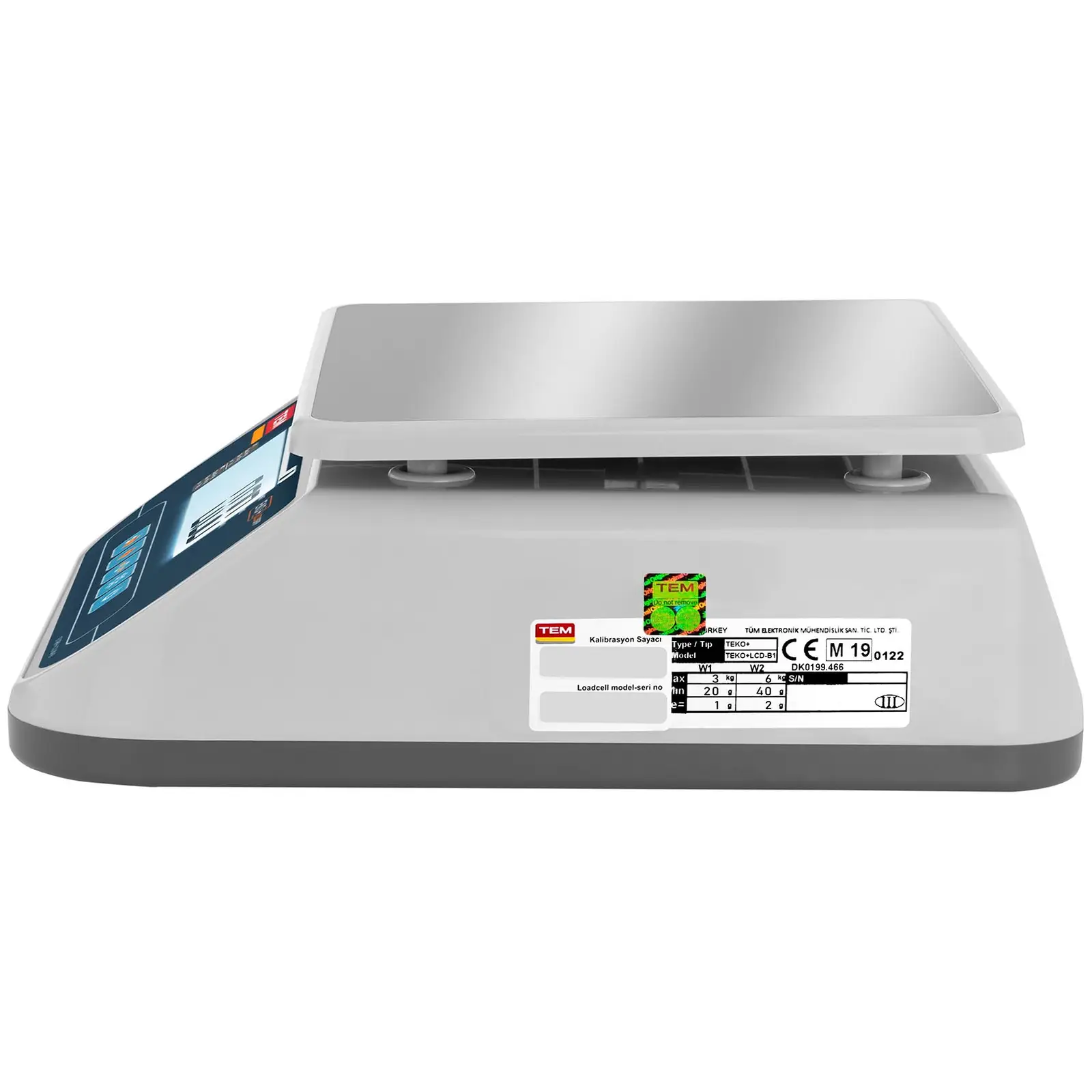 Bordsvåg - Verifierad - 6 kg / 2 g - LCD