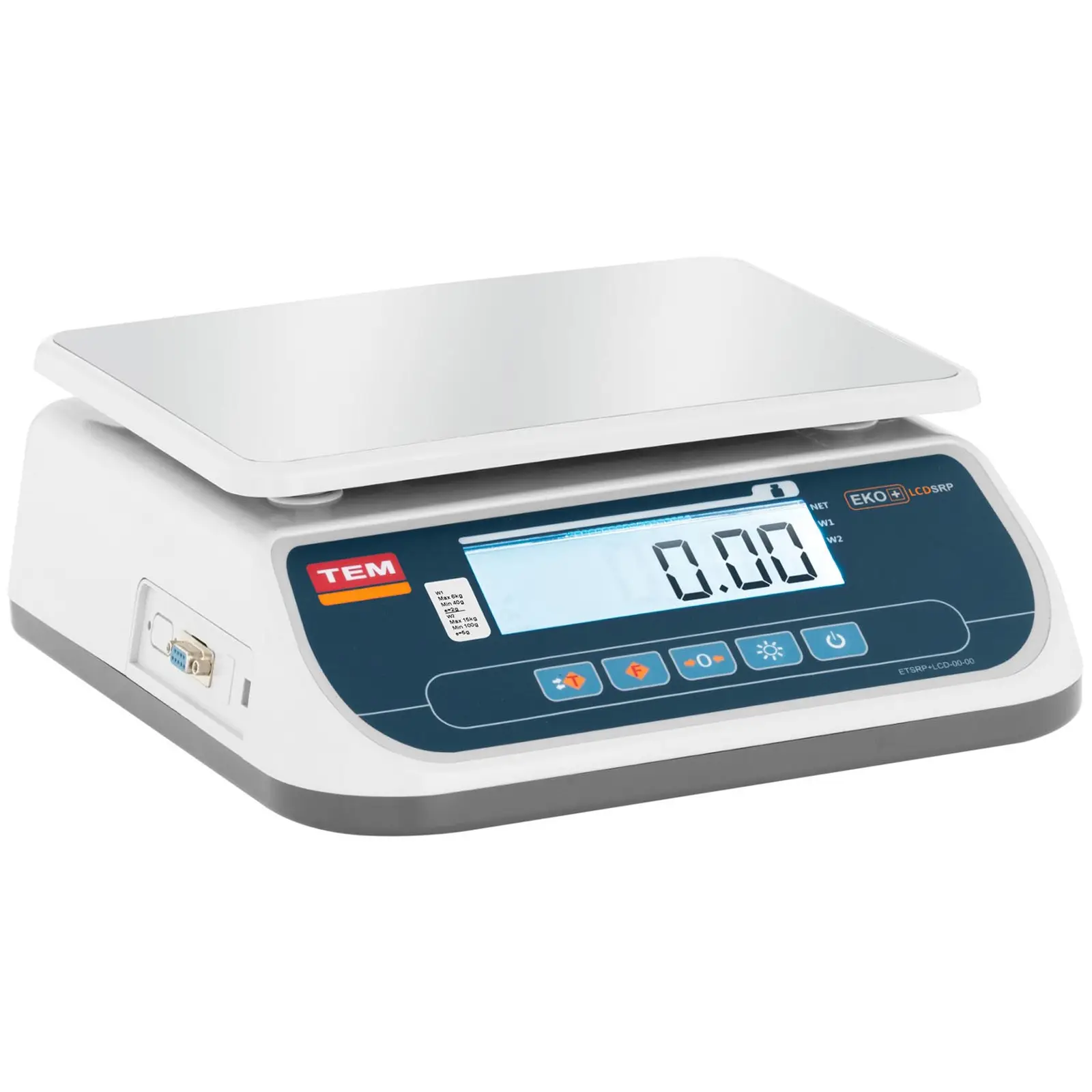 Balanza de mesa - calibrada - 15 kg / 5 g - LCD