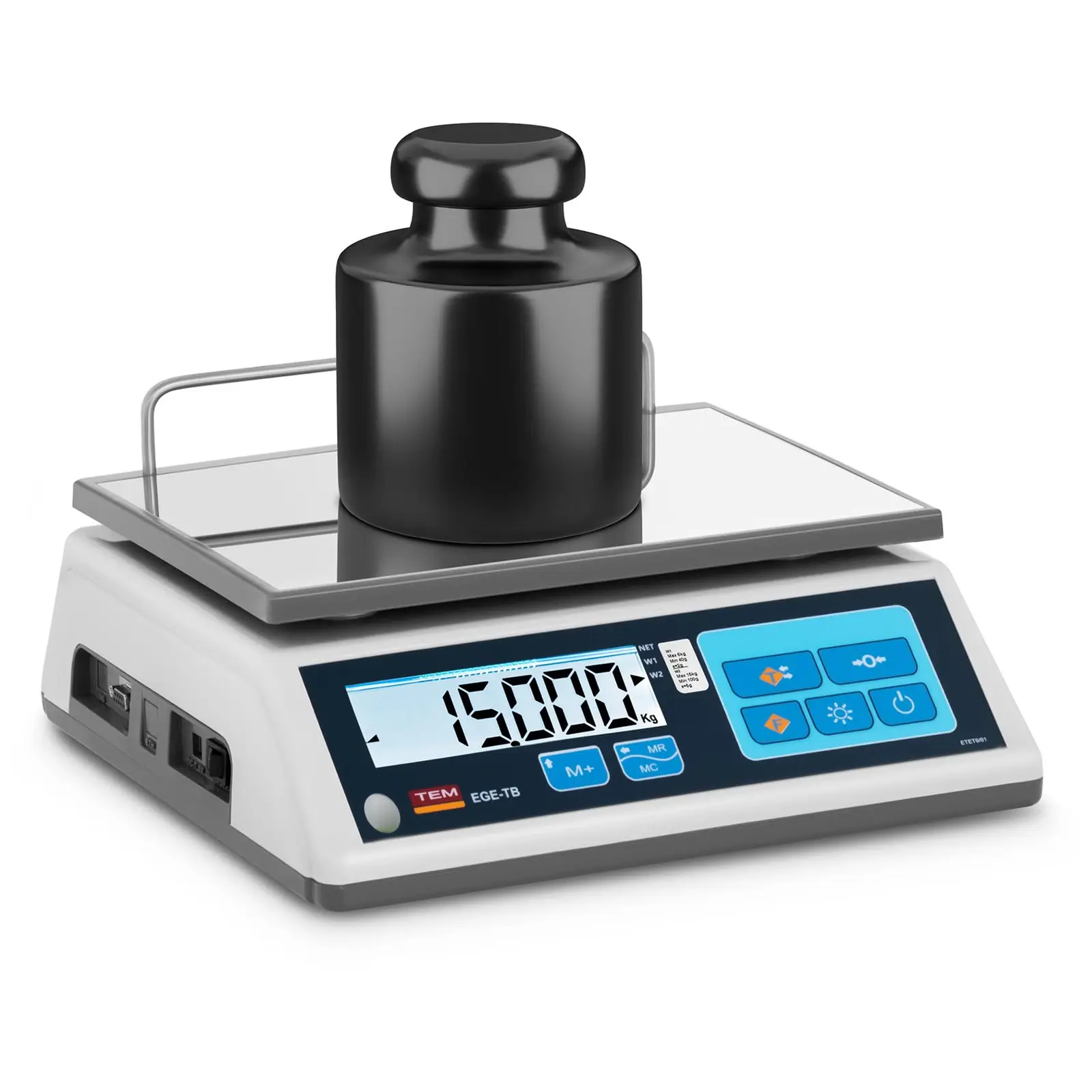 Balance de table - Calibrage certifié - 15 kg / 5 g - LCD - Mémoire