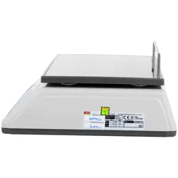 Balanza de mesa - calibrada - 15 kg / 5 g - LCD - memoria