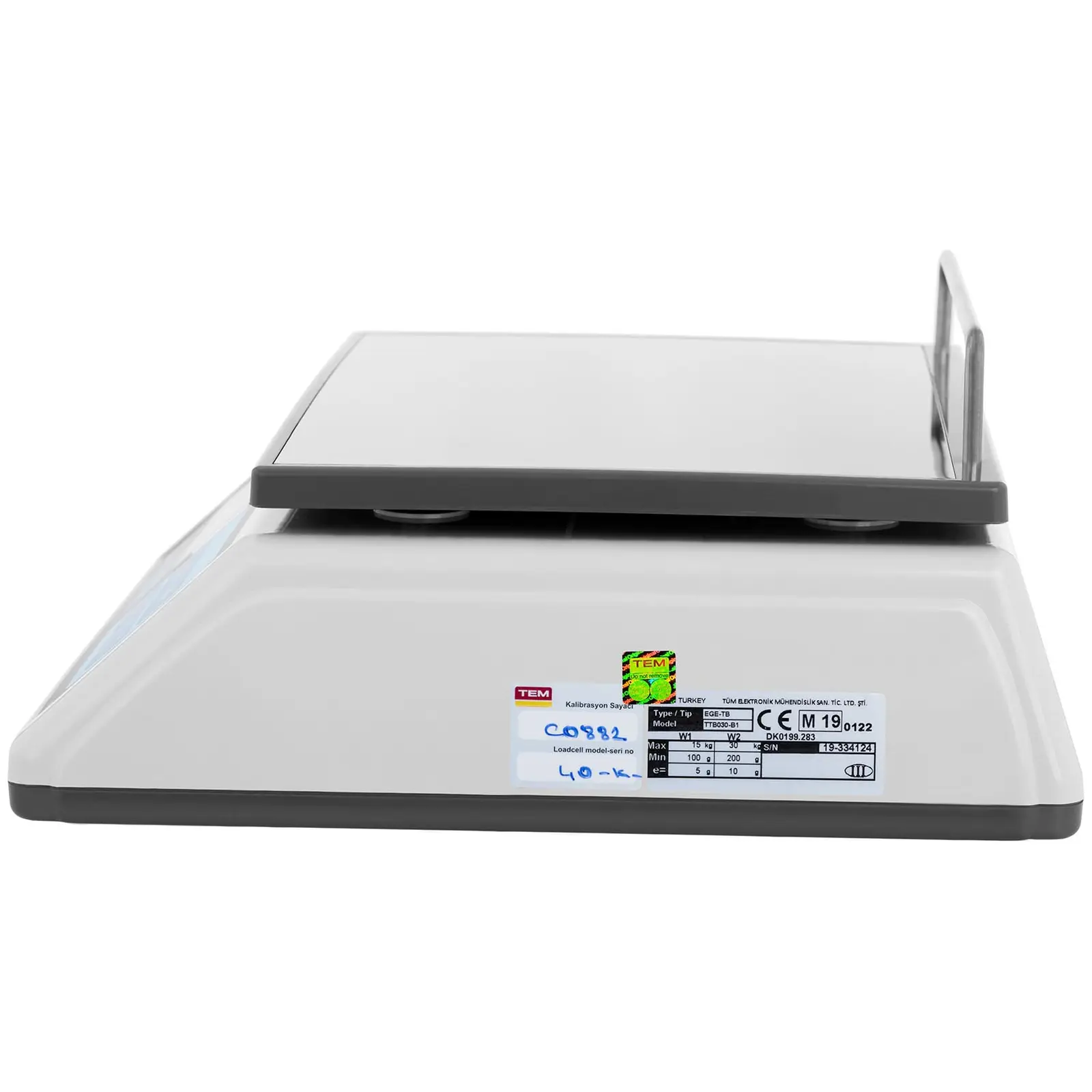 Stolní váha - cejchovaná - 30 kg / 10 g - 23 x 30 cm - LCD (Přesnost 1: 0.005 kg)