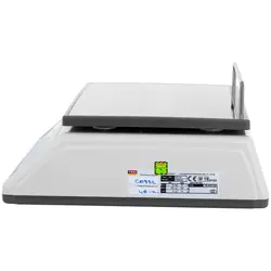 Asztali mérleg - hitelesített - 30 kg / 10 g - LCD - memória