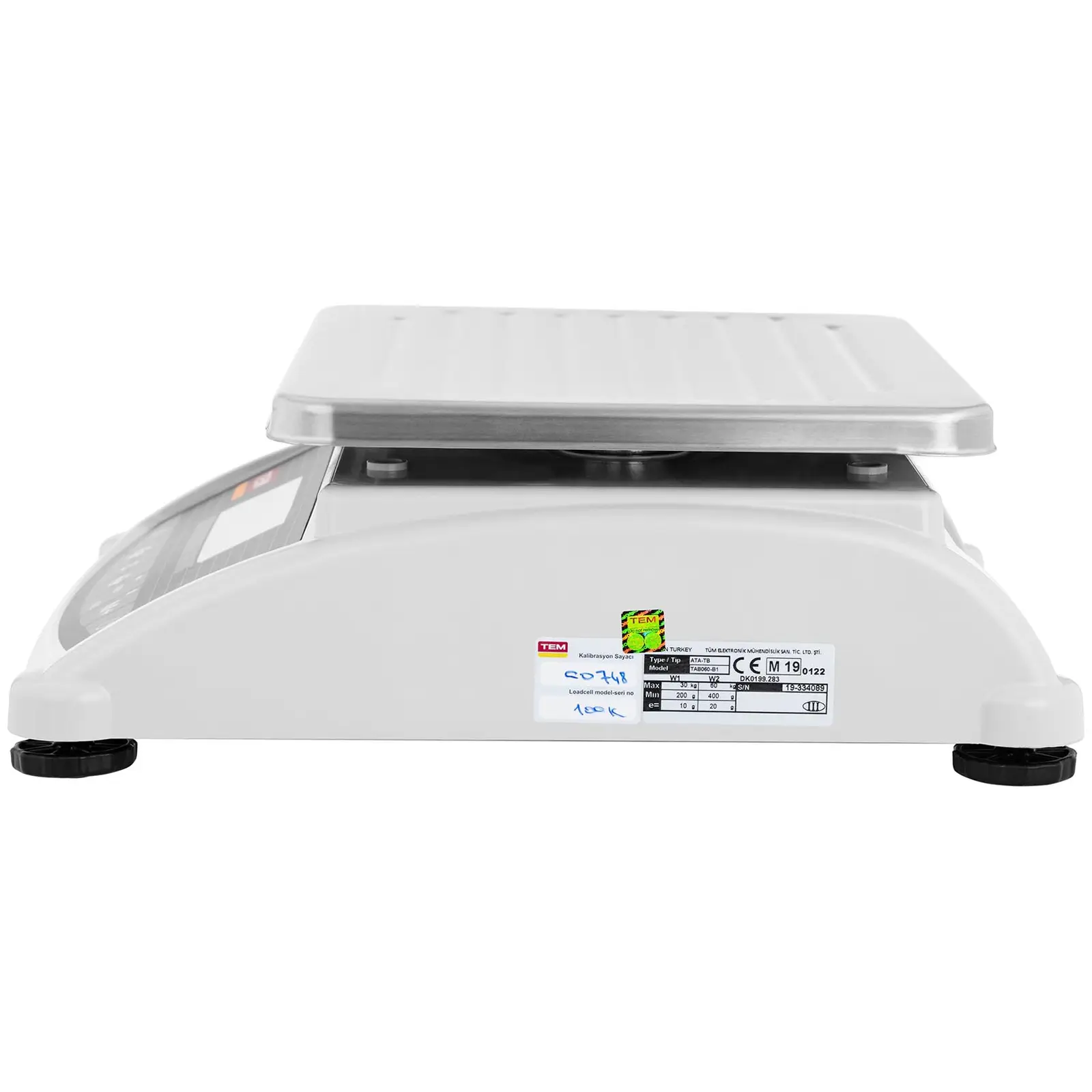 Stolní váha - cejchovaná - 60 kg / 20 g - 28 x 34 cm - LCD (Nuly: Ano)