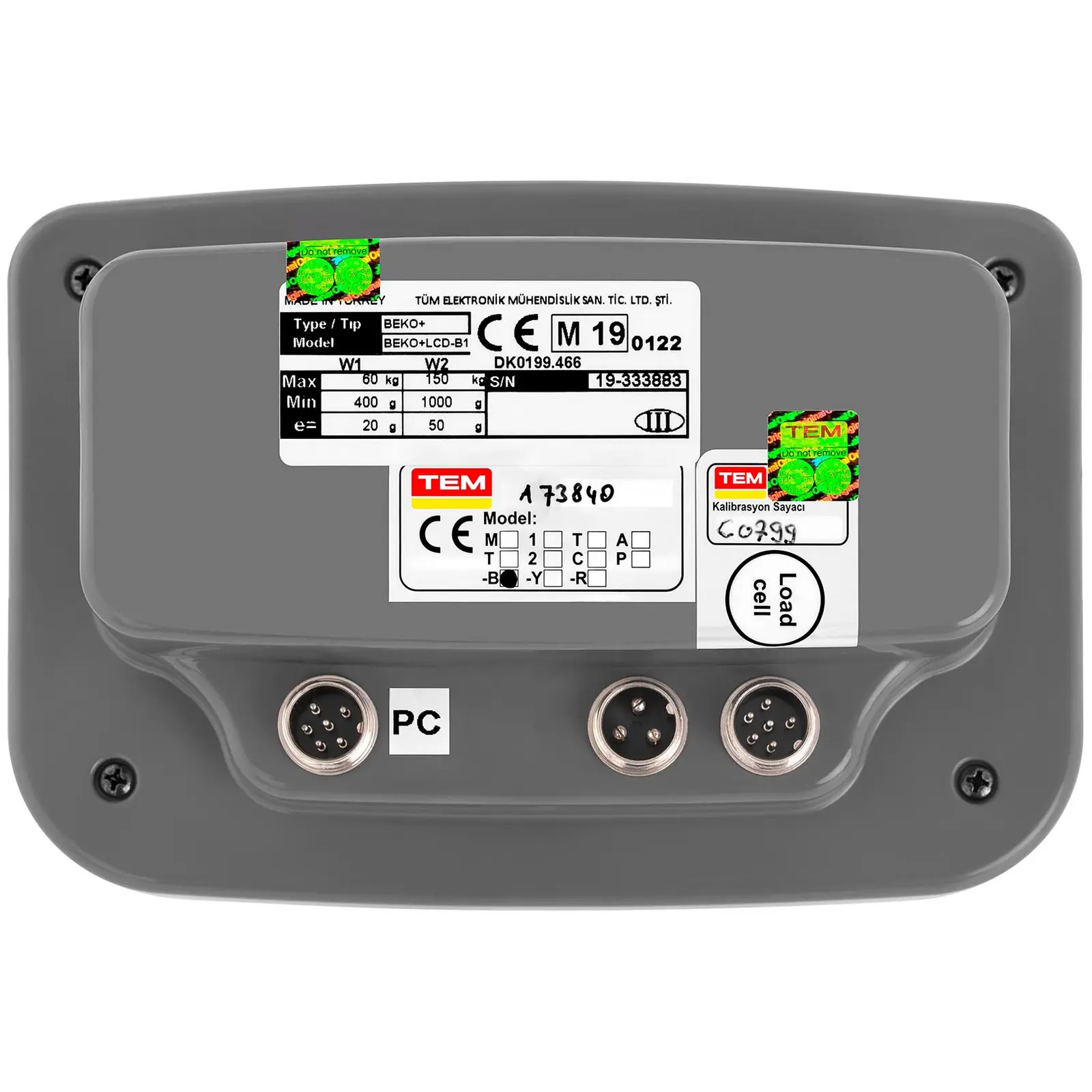 Parcel scale - calibrated - 150 kg / 50 g