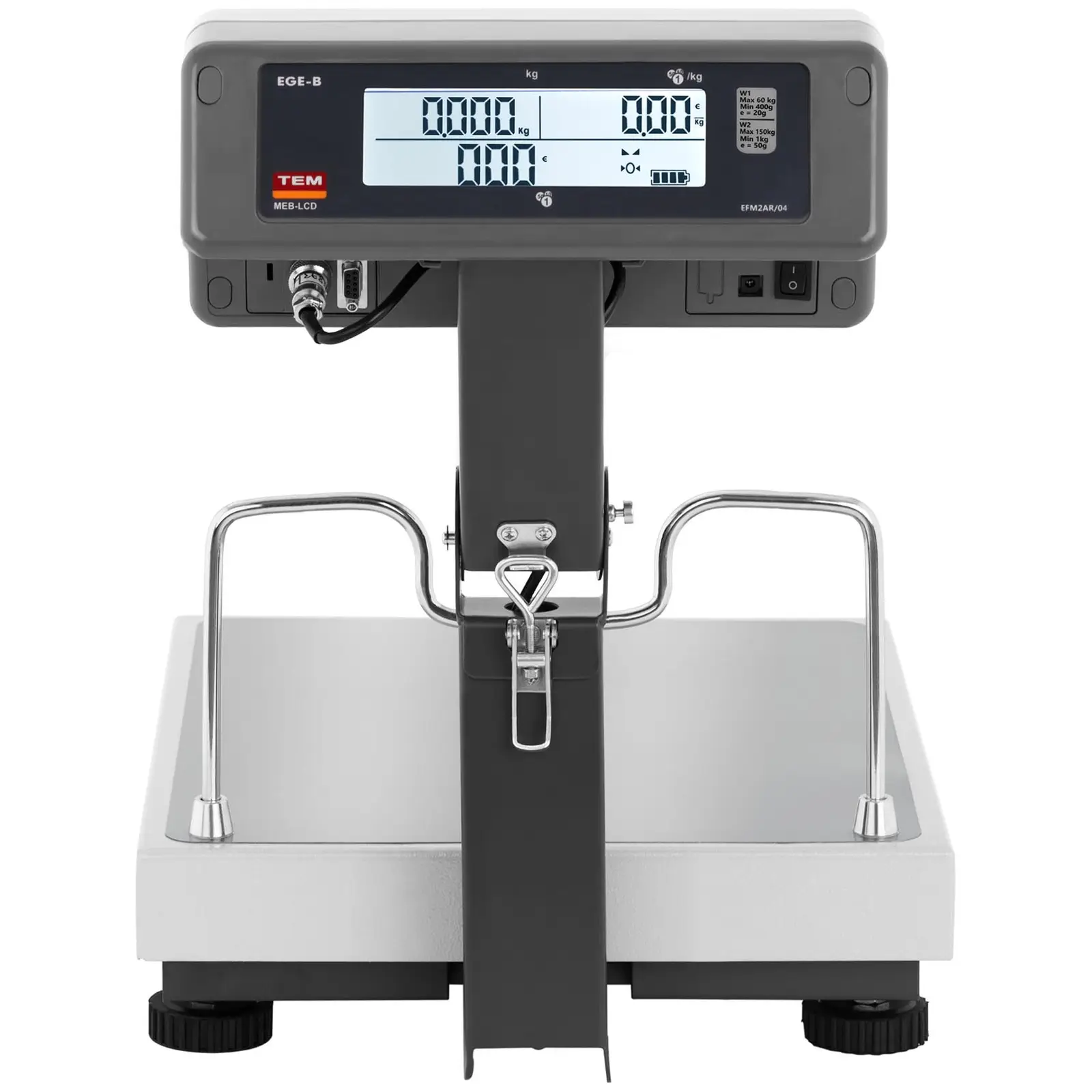 Price Scale with raised display - calibrated - 60 kg / 20 g - 150 kg / 50 g
