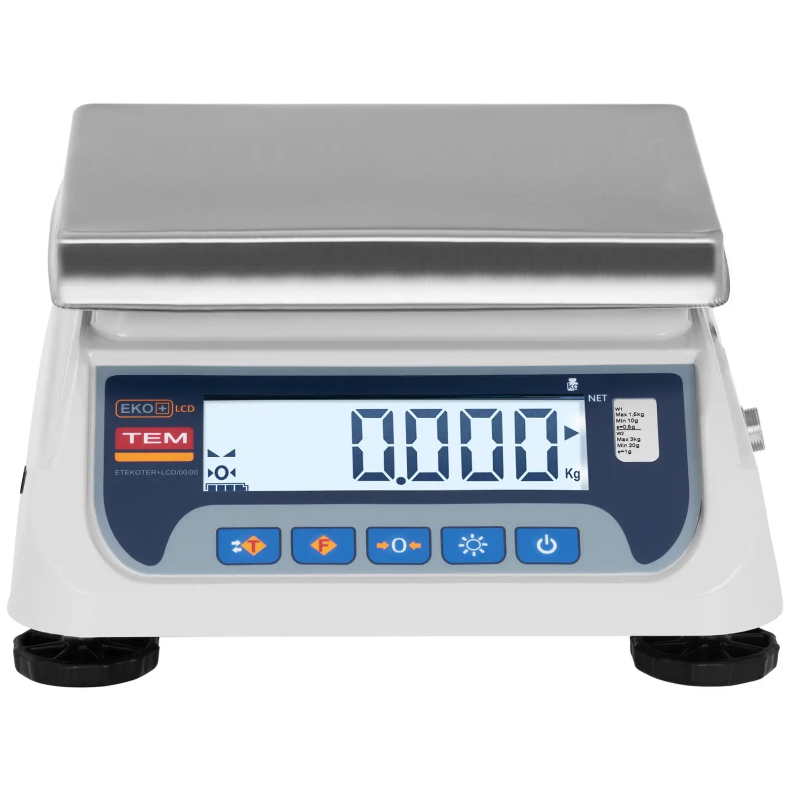 Tischwaage - geeicht - 3 kg / 1 g - LCD