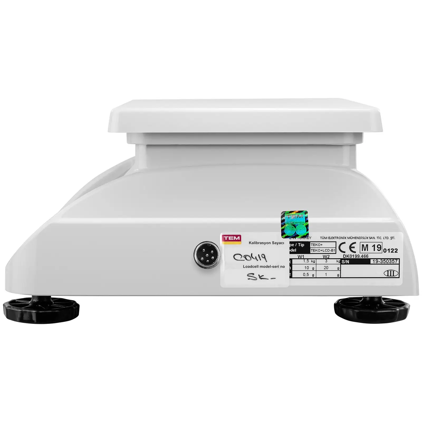 Stolní váha - cejchovaná - 3 kg / 1 g - LCD displej (Tárování: Ano)