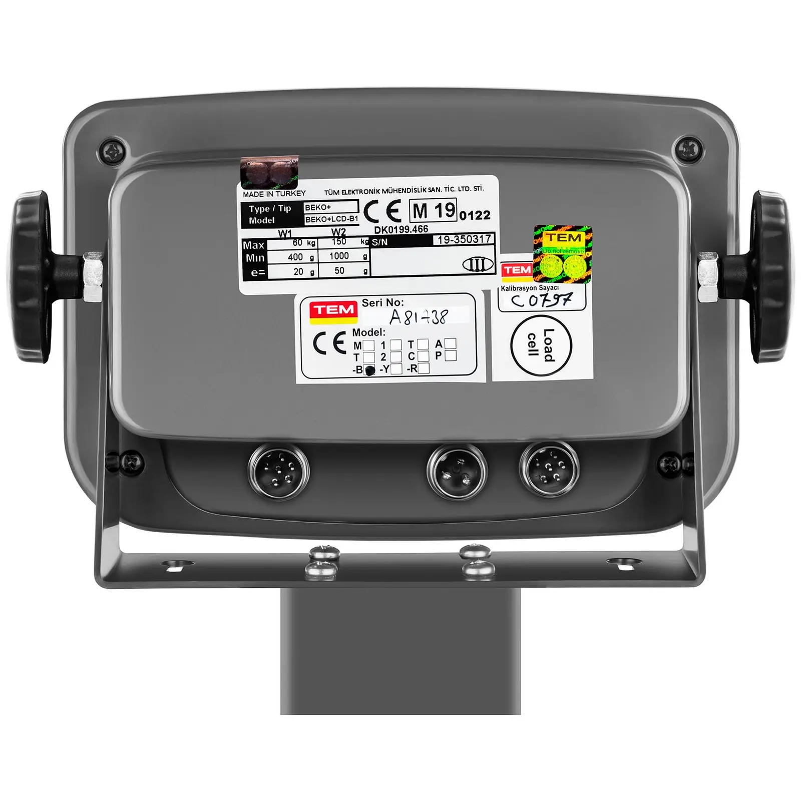 Platform mérleg - hitelesített - 150 kg / 50 g - antisztatikus