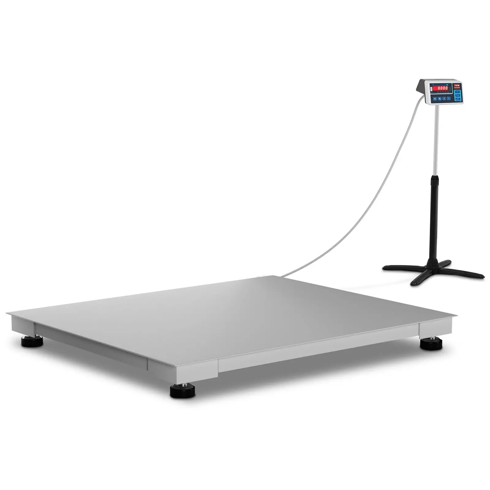 Podlahová váha - cejchovaná - 600 kg / 0,2 kg - 100 x 120 cm - LED