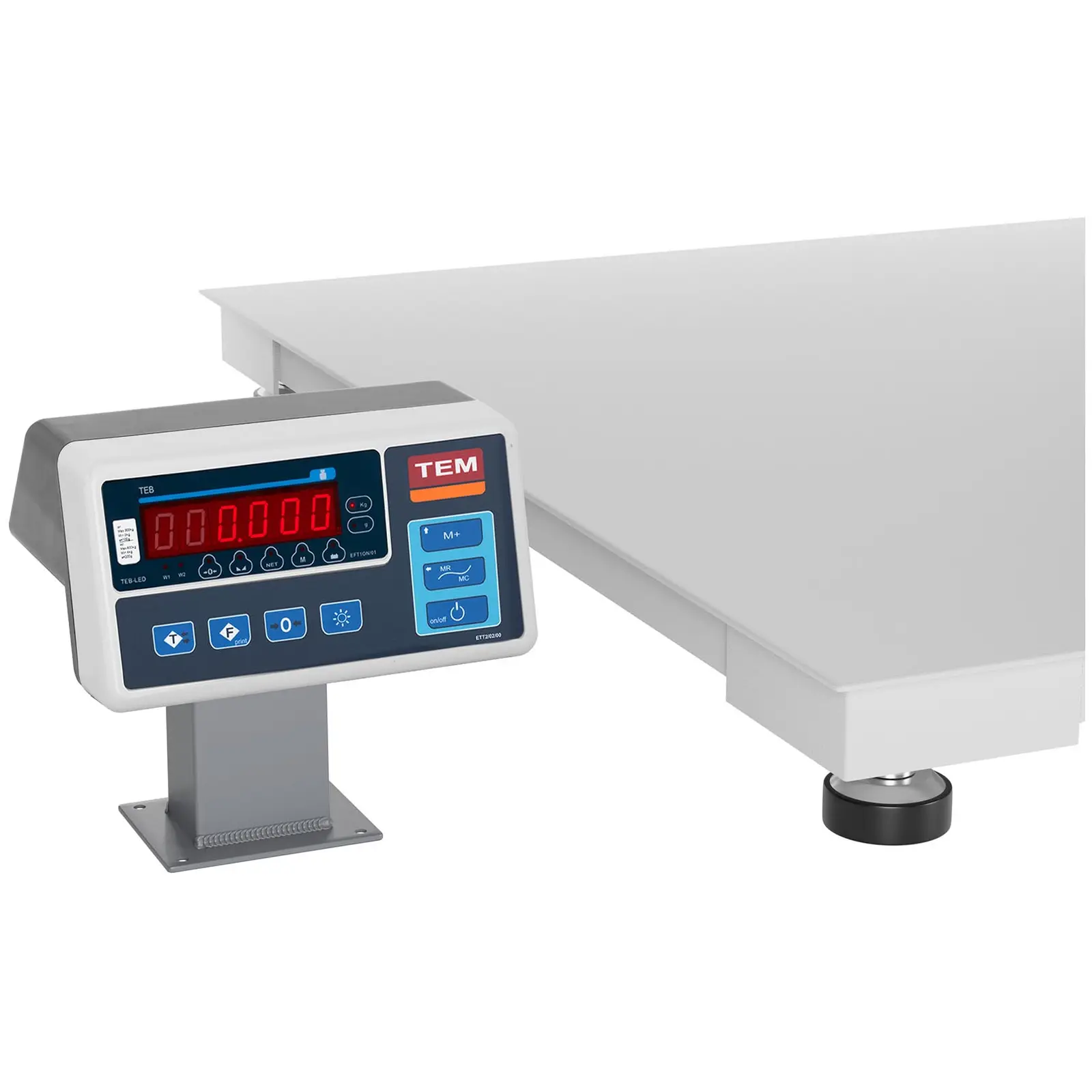 Balance au sol - Calibrage certifié - 1 500 kg / 500 g - 120 x 120 cm - LED