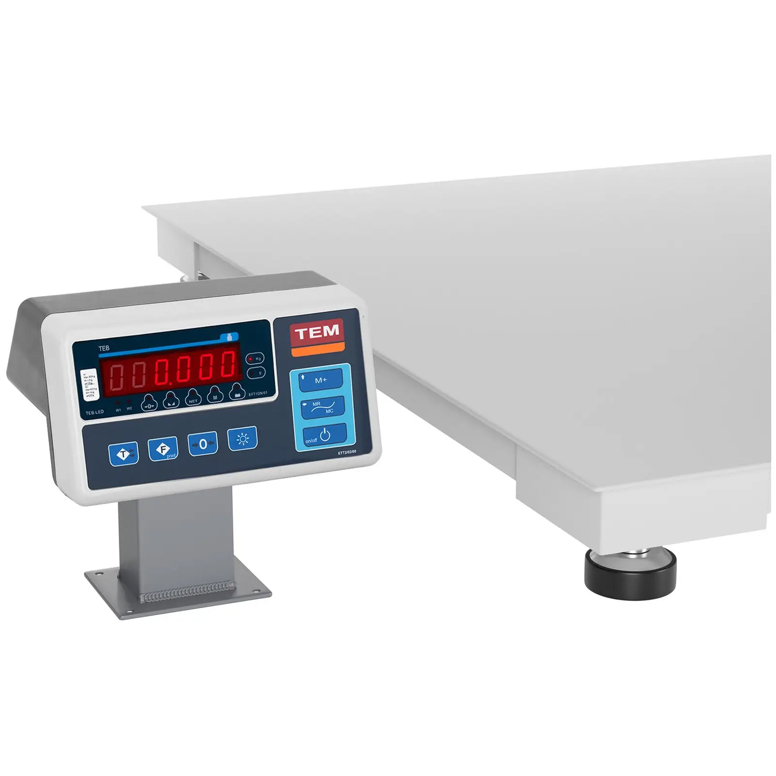 Podlahová váha - cejchovaná - 1500 kg / 0,5 kg - 120 x 120 cm - LED (Přesnost 1: 0.2 kg)