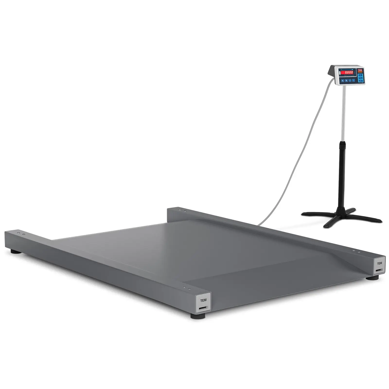 Báscula de suelo - calibrada - 600 kg / 200 g - 100 x 90 cm - LED