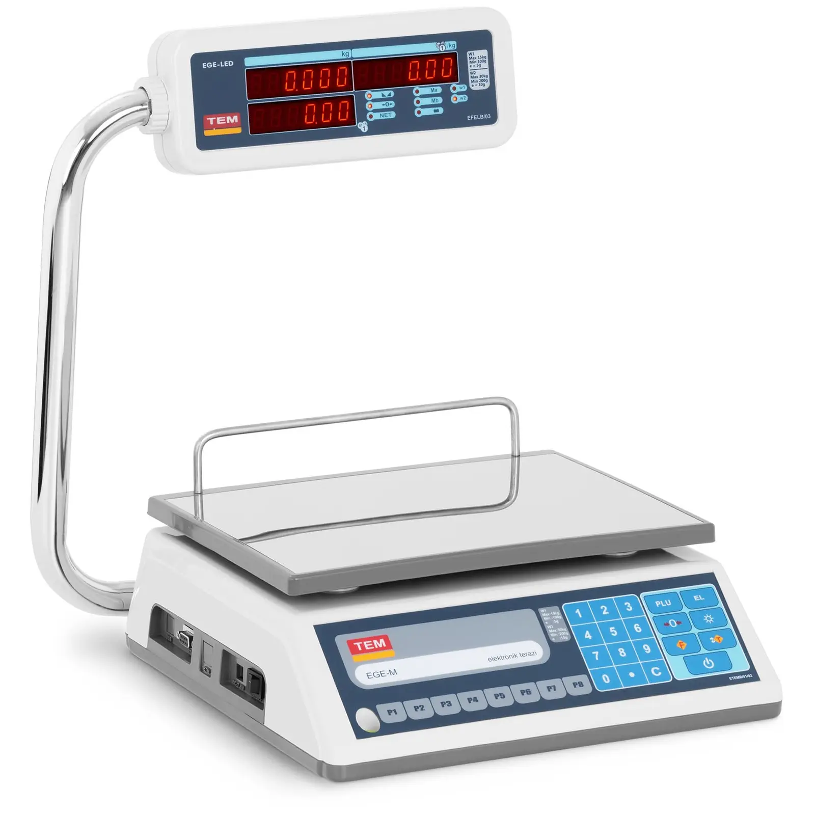Cântar de calcul al pretului - calibrat - 30 kg / 10 g - 32 x 26,3 cm - display înalt 6 LED