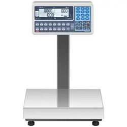 Árszorzós mérleg - hitelesített - 60 kg/20 g - 120 kg/50 g - dupla-LCD