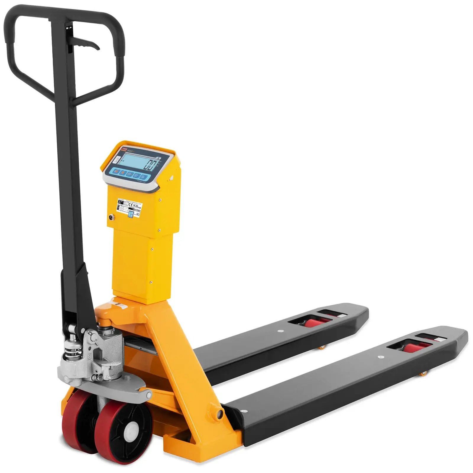 Pallevogn med vægt - certificeret - 2000 kg / 1 kg - LCD-display