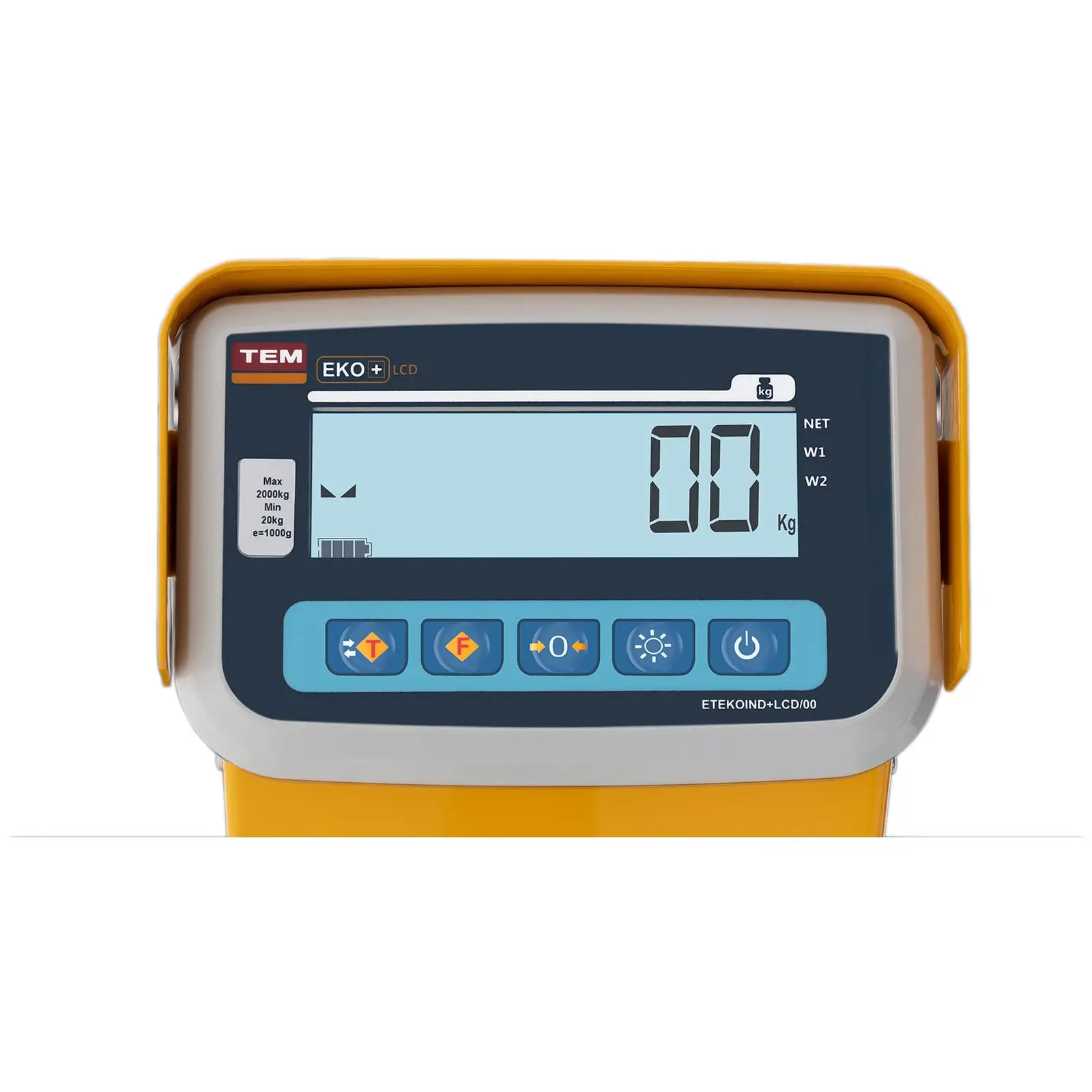 Zdvihací vozík s váhou - cejchovaný - 2000 kg / 1 kg - LCD displej (Přesnost: 1 kg)