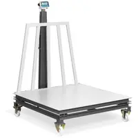 Platform Scale - calibrated - 500 g (0-1,500 kg) / 1 kg (1,500-2,000 kg) - 1500 x 1500 mm - rollable