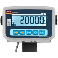 Platform Scale - calibrated - 500 g (0-1,500 kg) / 1 kg (1,500-2,000 kg) - 1500 x 1500 mm - rollable