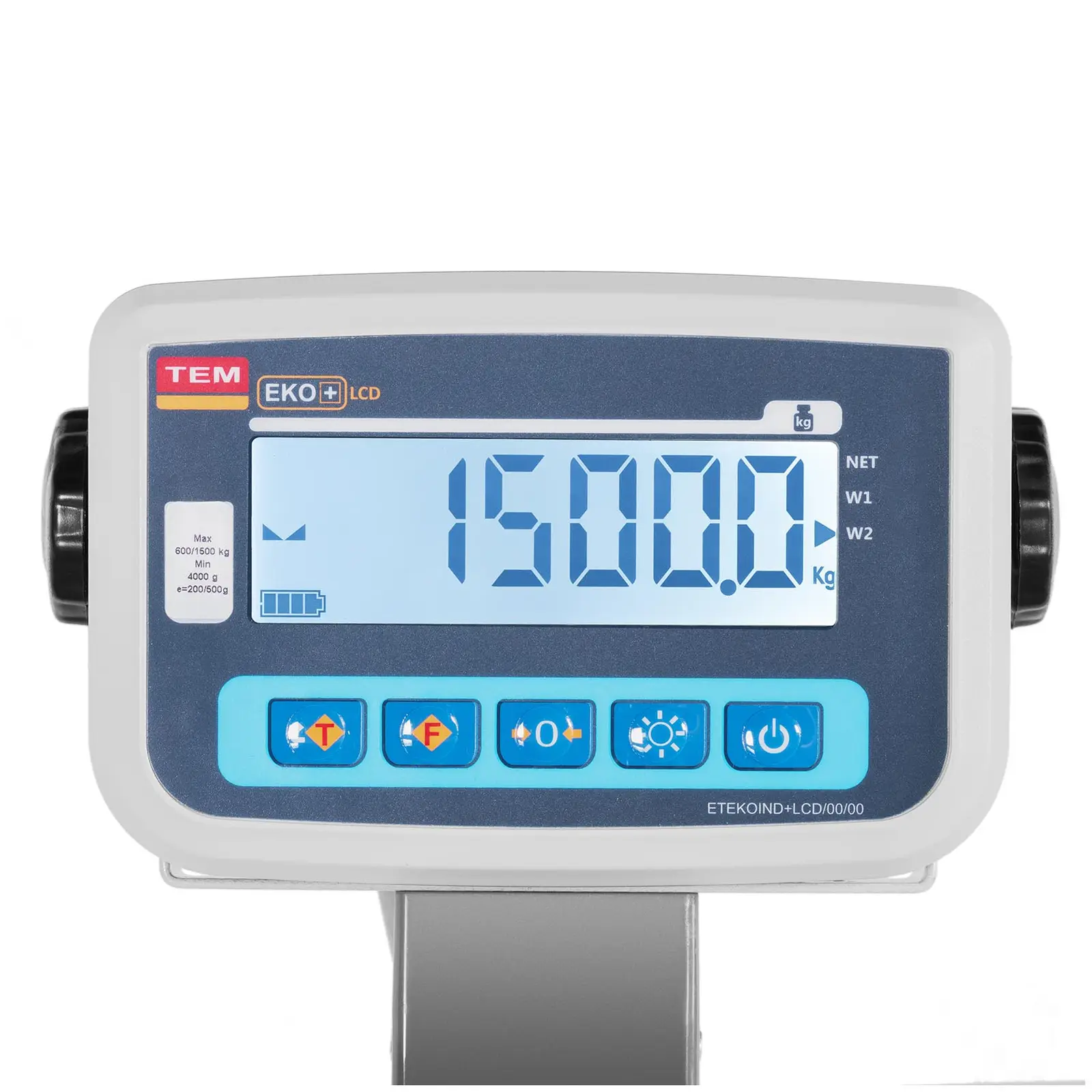 Boskapsvåg - Kalibrerad - 200 g (0-600 kg) / 500 g (600-1500 kg) - Djurvänlig med galler - LCD