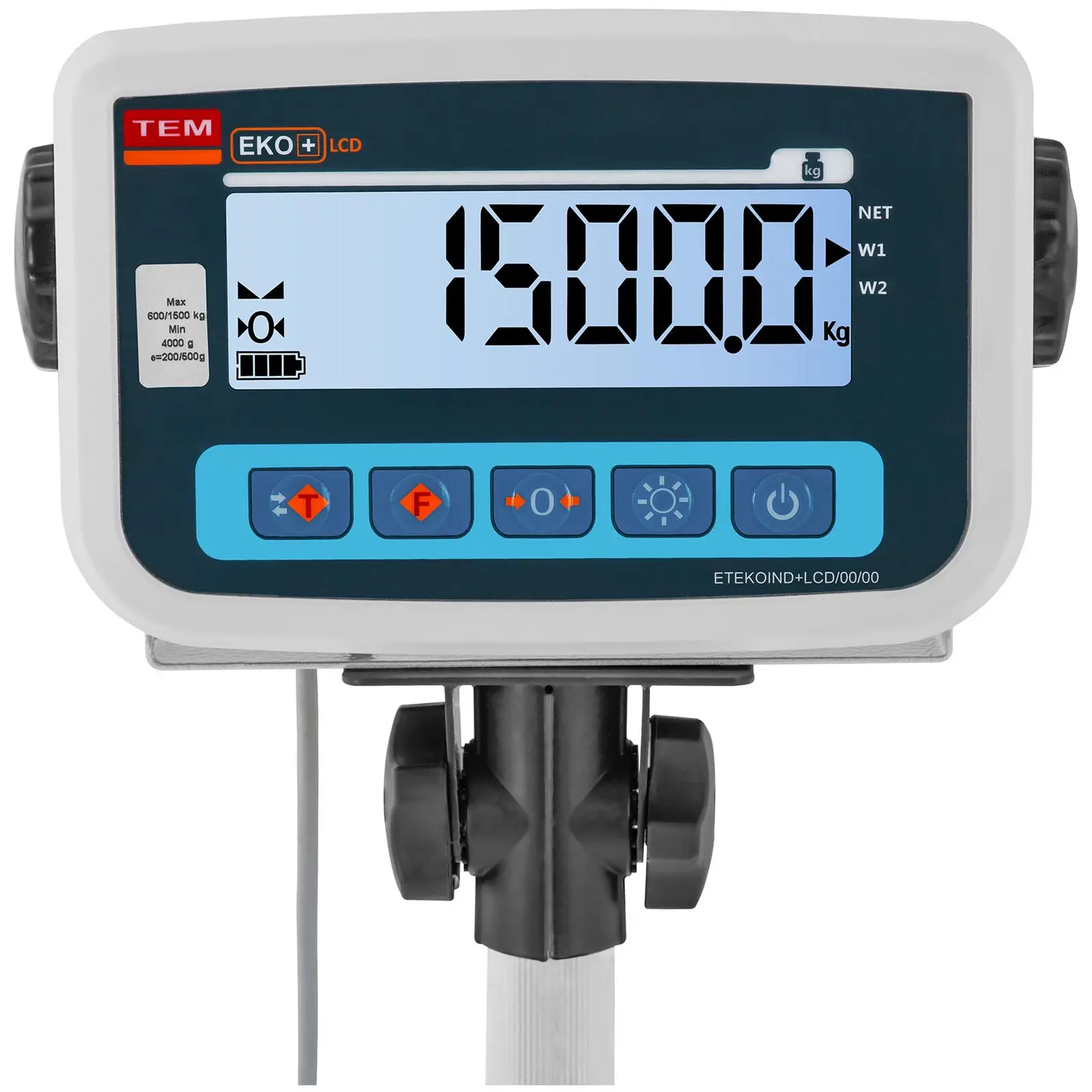 Paletová váha - cejchovaná - 1500 kg / 0,5 kg - 120 x 12 cm - externí LCD (Tárování: Ano)