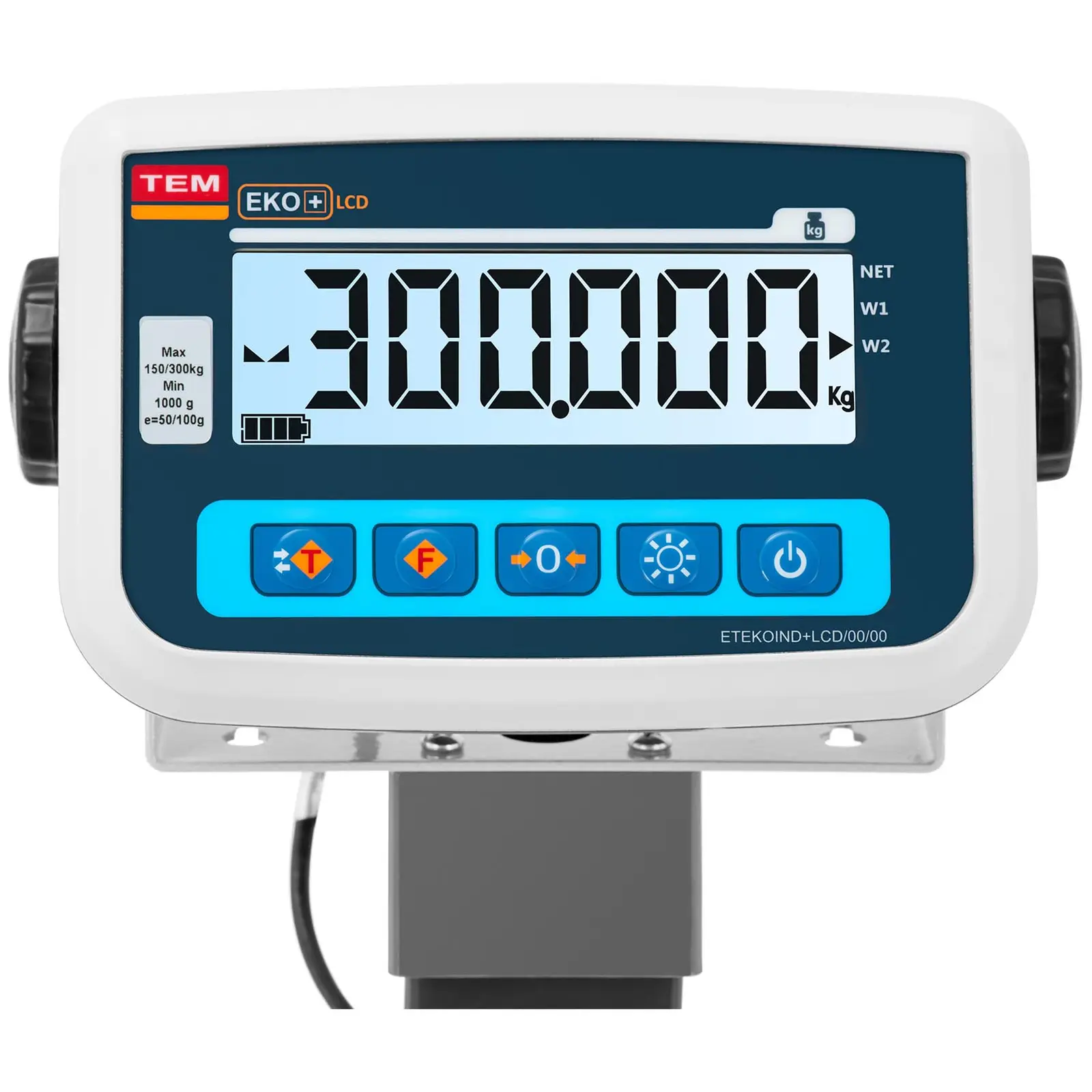 Veterinærvekt - kalibrert - 500 kg / 100 g - dyrevennlig med grind - LCD