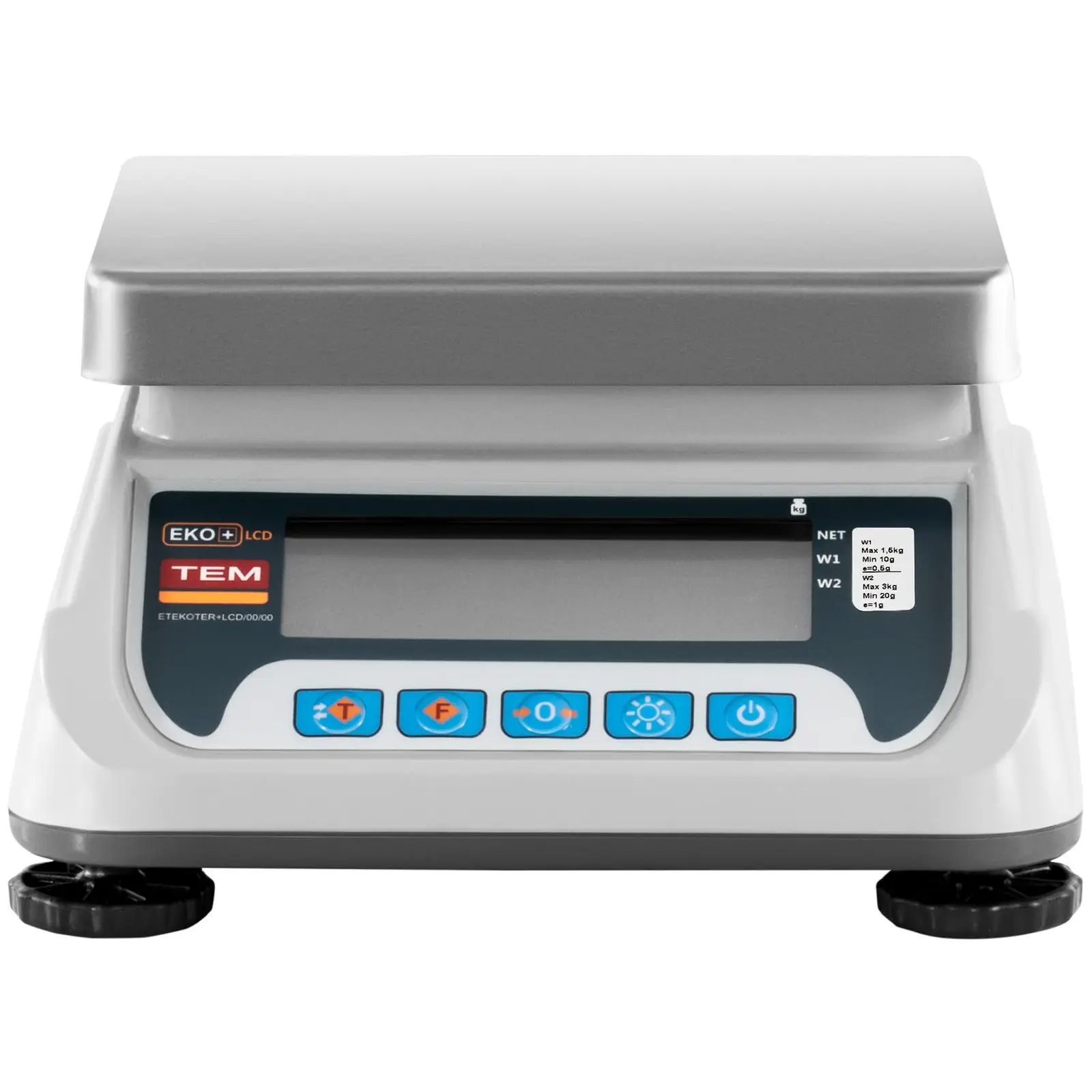 Tischwaage - geeicht Zone 3 - 3 kg / 1 g - LCD (Ladung min.: 10 g)