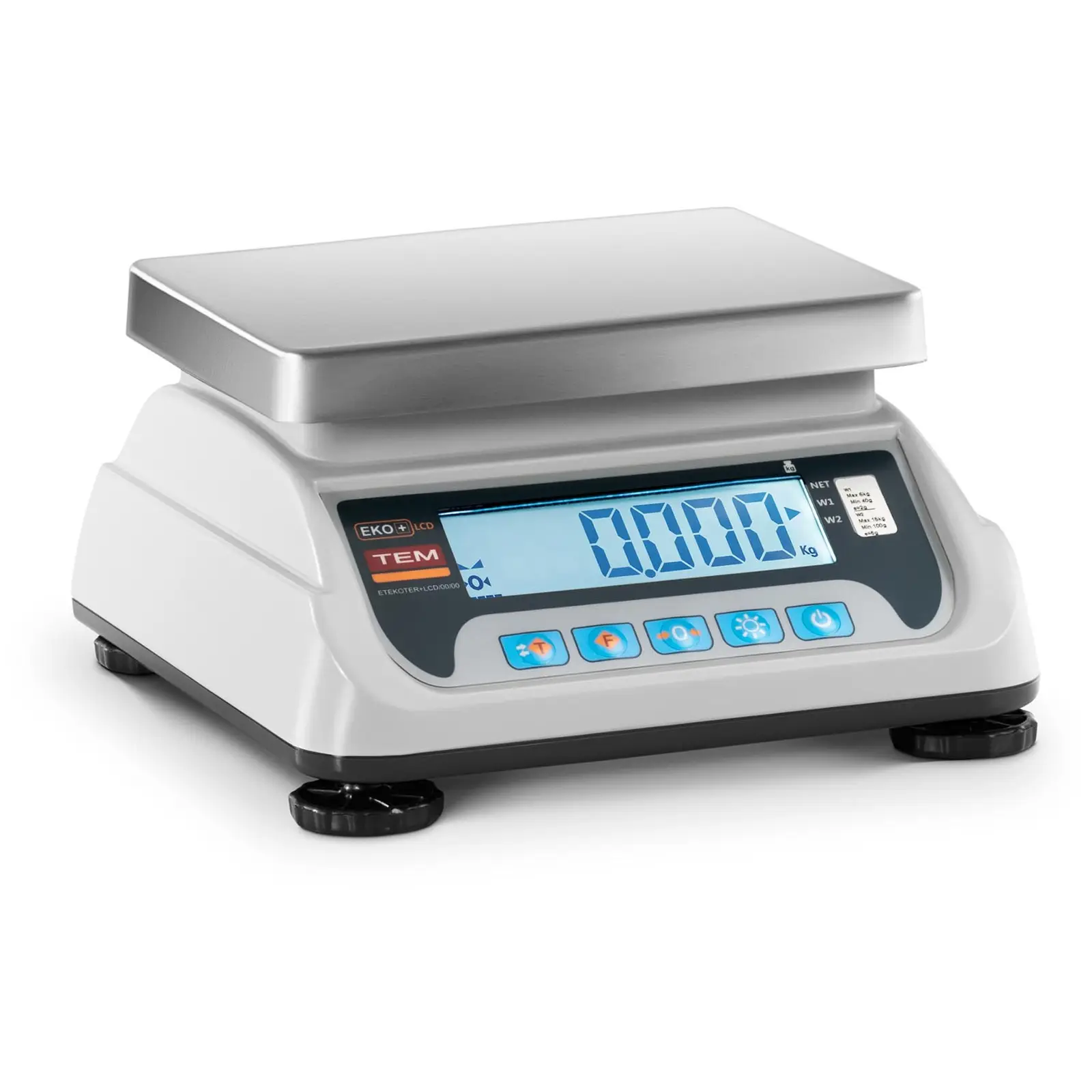 Tischwaage - geeicht Zone 1 - 15 kg / 5 g - LCD