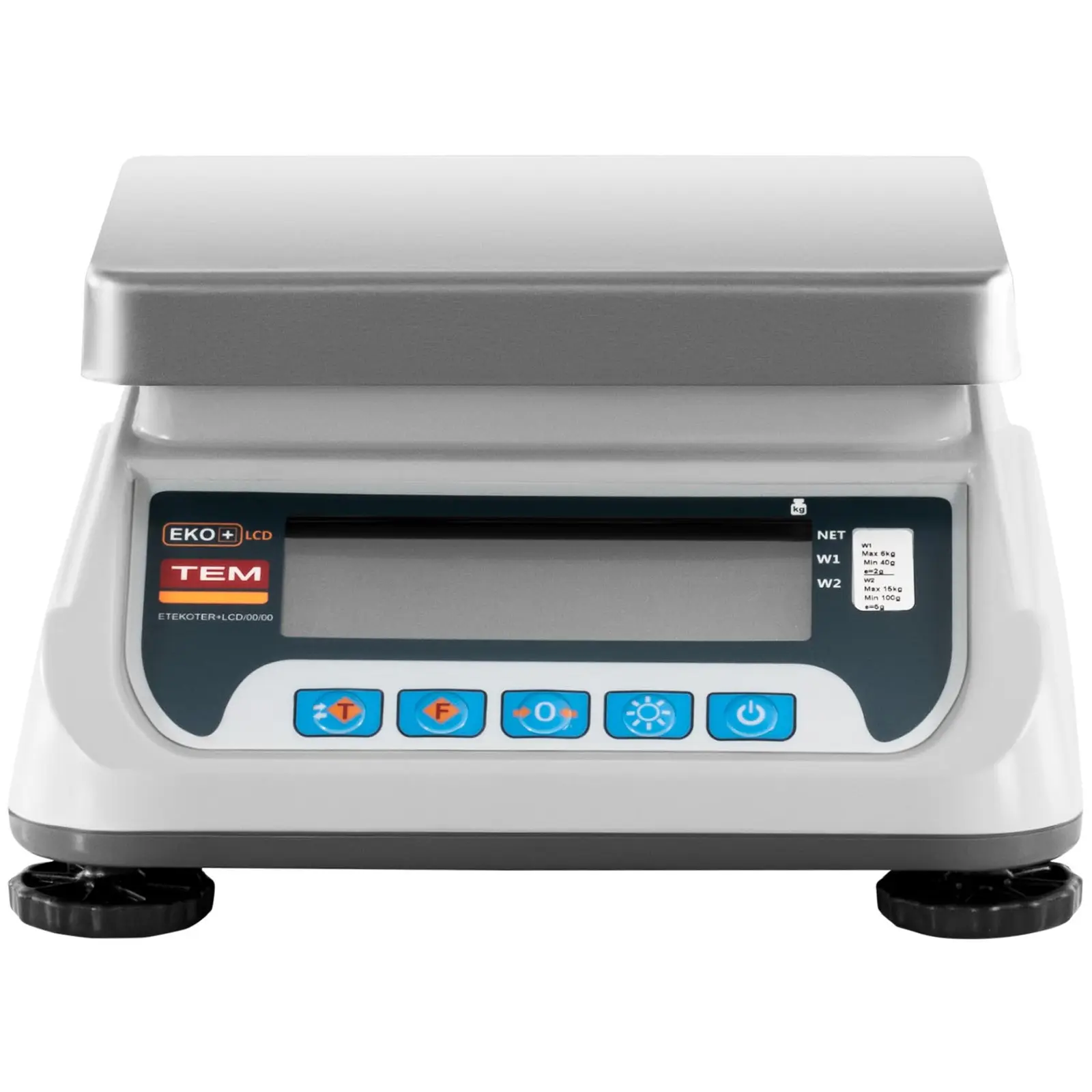 Tischwaage - geeicht Zone 2 - 15 kg / 5 g - LCD (Ladung min.: 40 g)